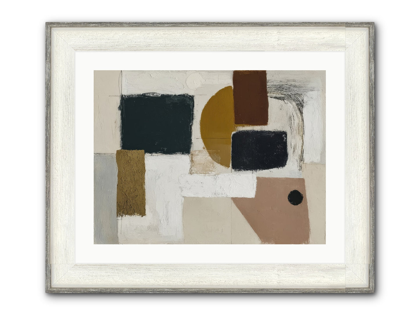 Invisible Thread Framed Print - Driftwood White 24x18
