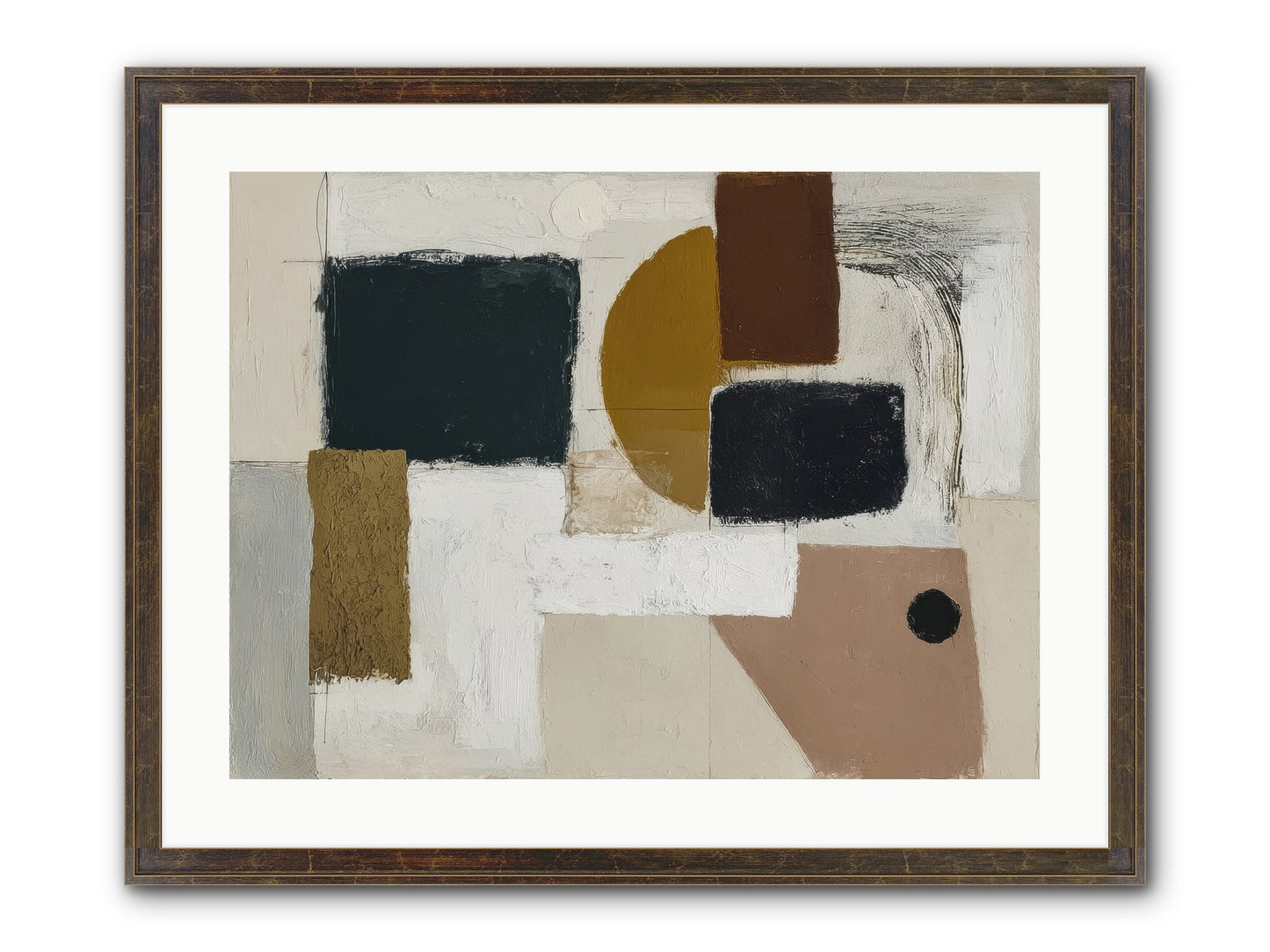 Invisible Thread Framed Print - Slimwoods Black/Gold 24x18