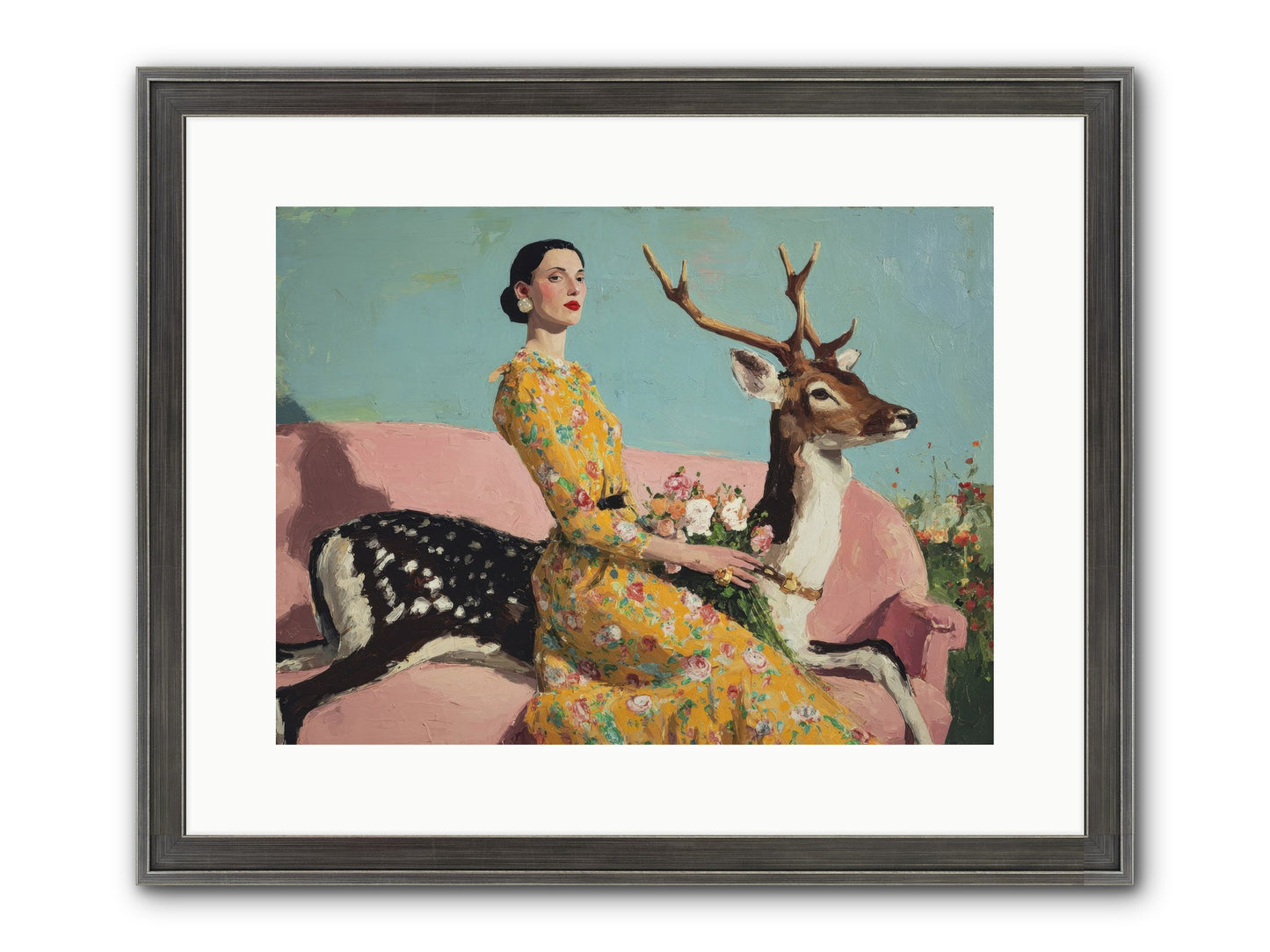 Iridescent Parlor Framed Print - Slimwoods Black/Silver 16x12