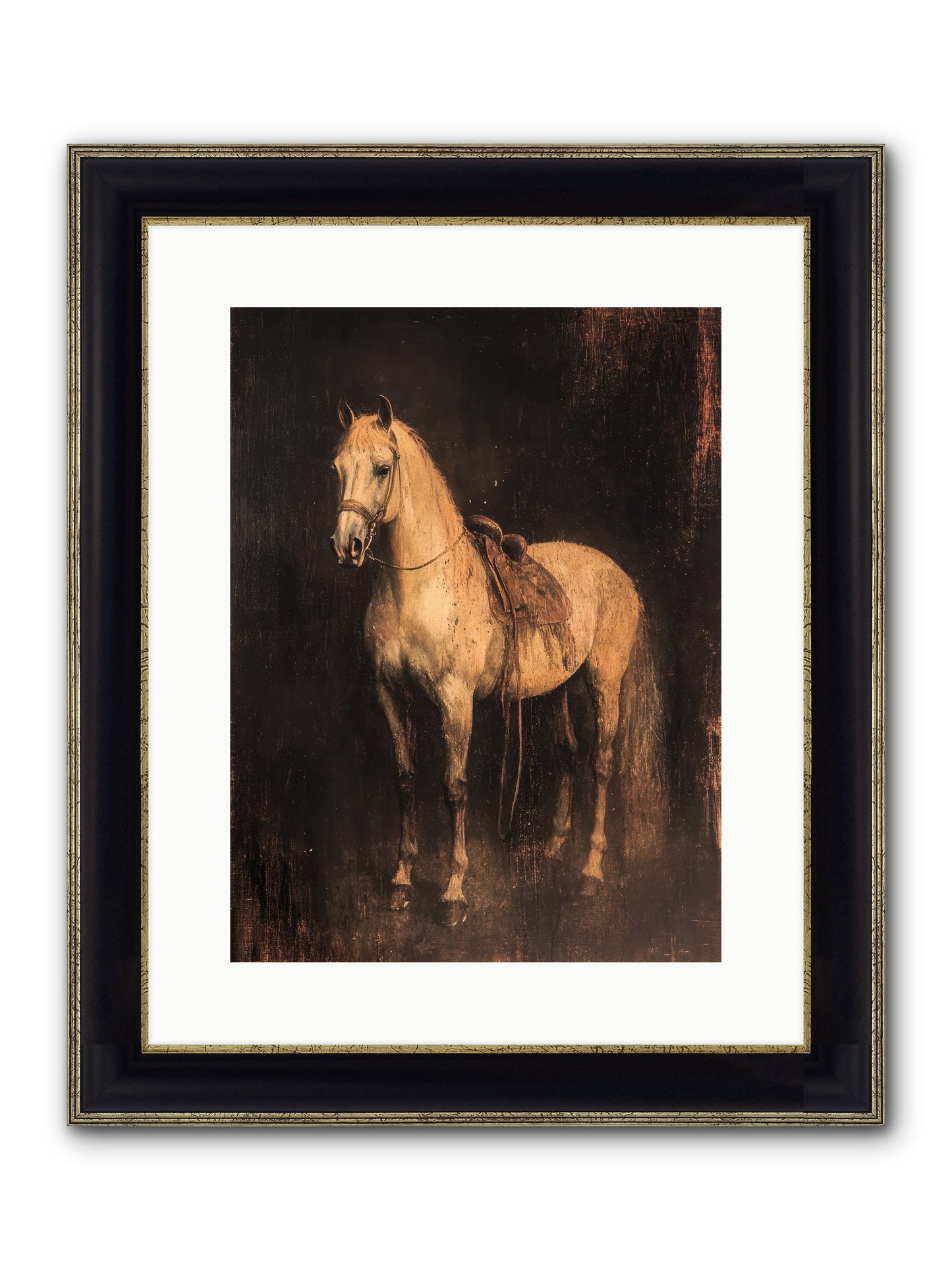 Iron Horse Ridge Framed Print - Black & Gold 12x16