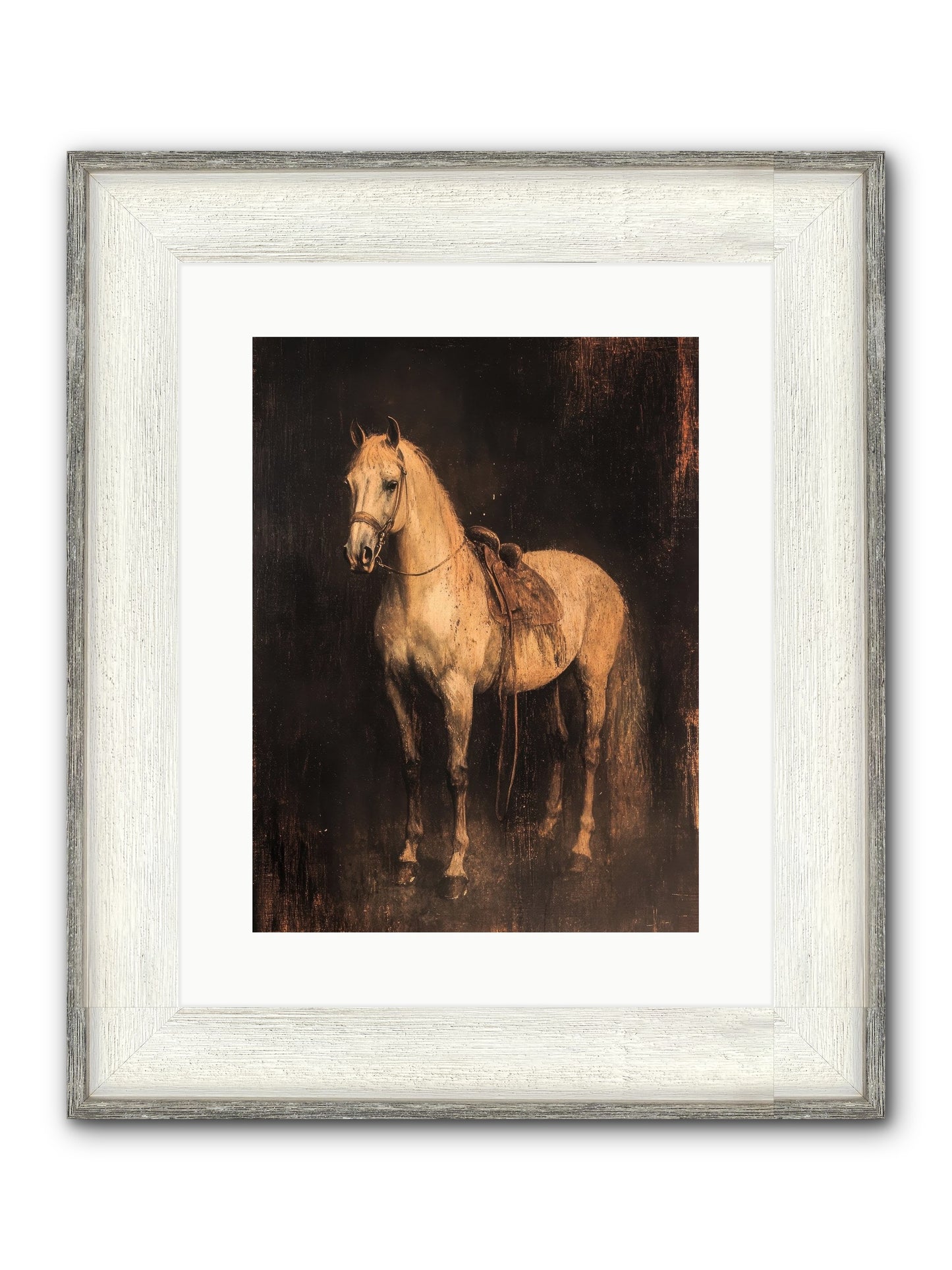 Iron Horse Ridge Framed Print - Driftwood White 12x16