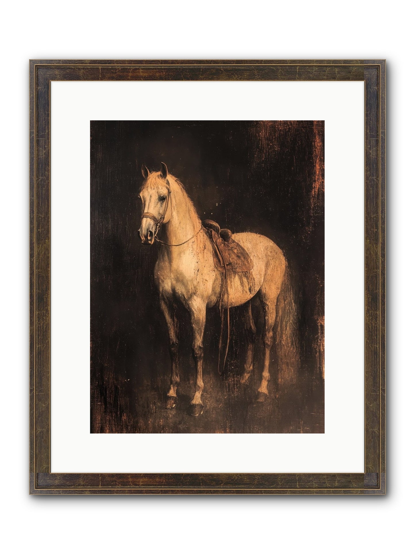 Iron Horse Ridge Framed Print - Slimwoods Black/Gold 12x16