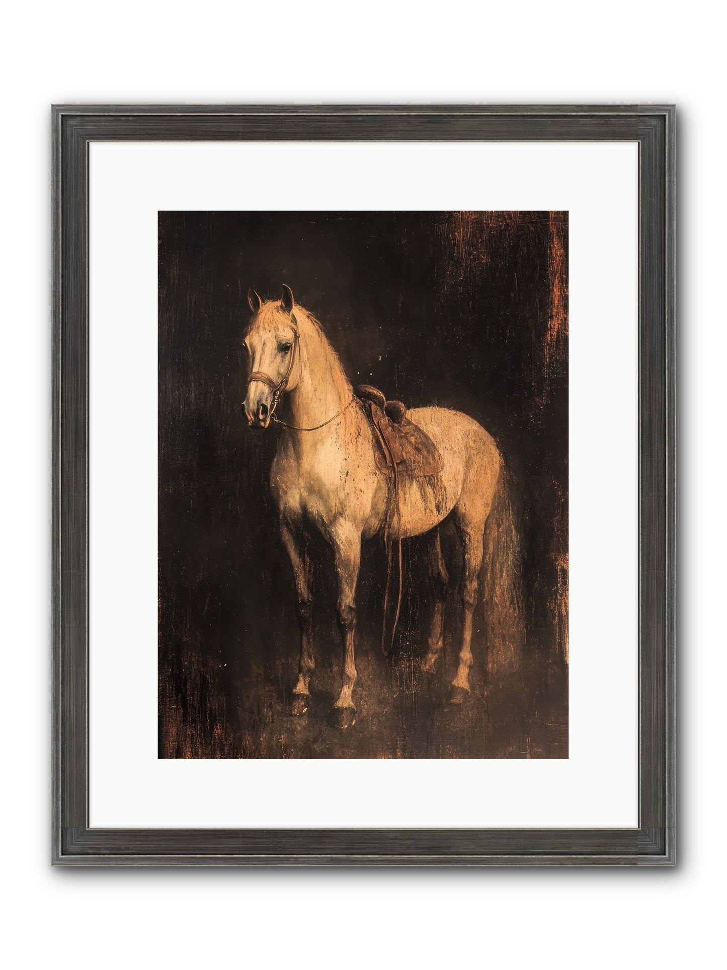 Iron Horse Ridge Framed Print - Slimwoods Black/Silver 12x16