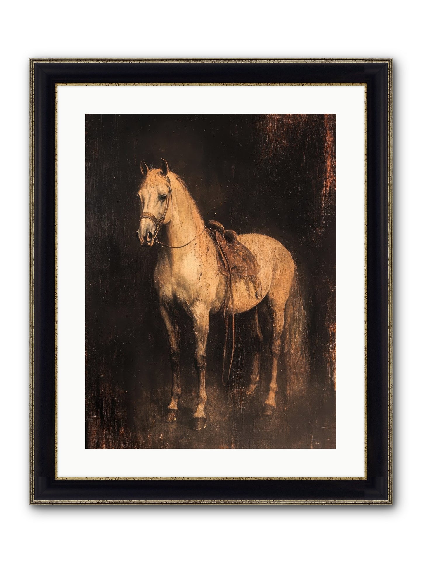 Iron Horse Ridge Framed Print - Black & Gold 18x24