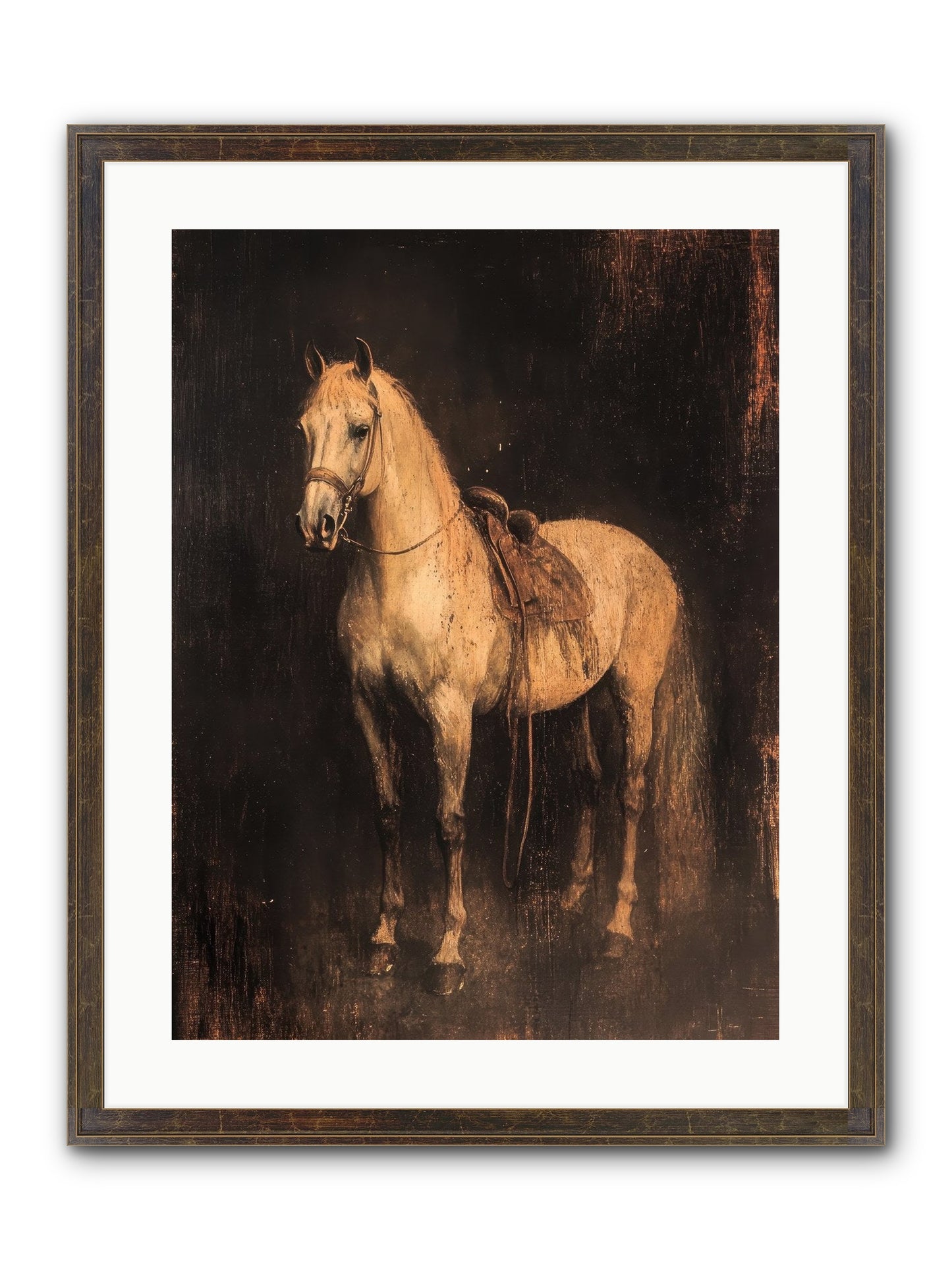 Iron Horse Ridge Framed Print - Slimwoods Black/Gold 18x24