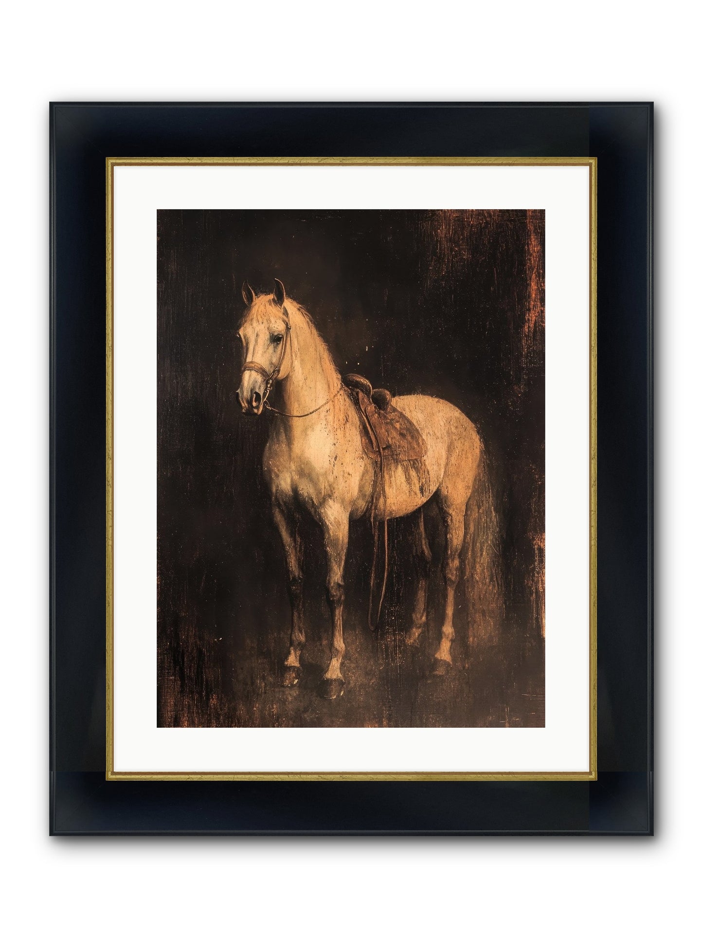 Iron Horse Ridge Framed Print - Wide Black w/Gold 18x24