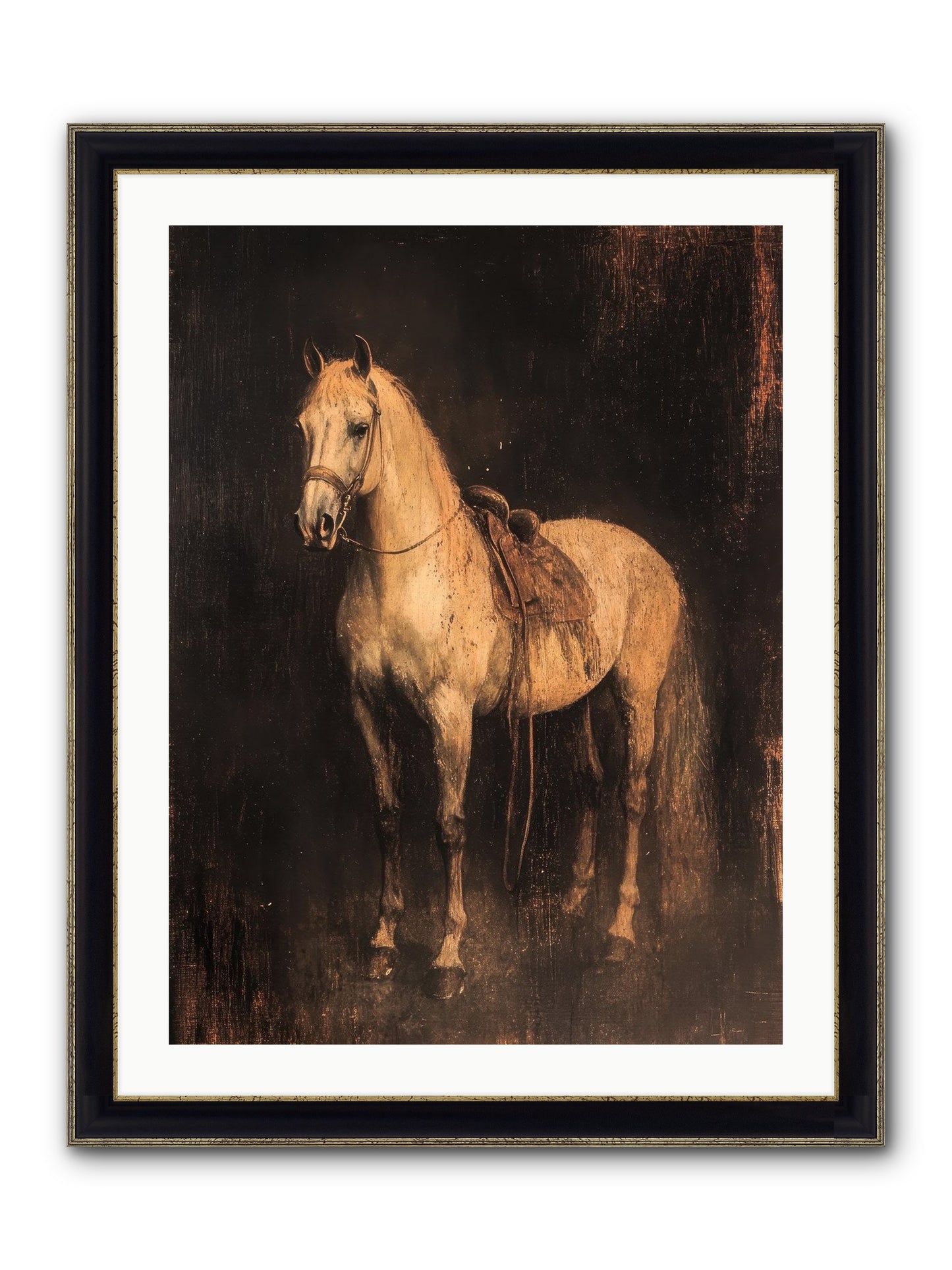 Iron Horse Ridge Framed Print - Black & Gold 24x32