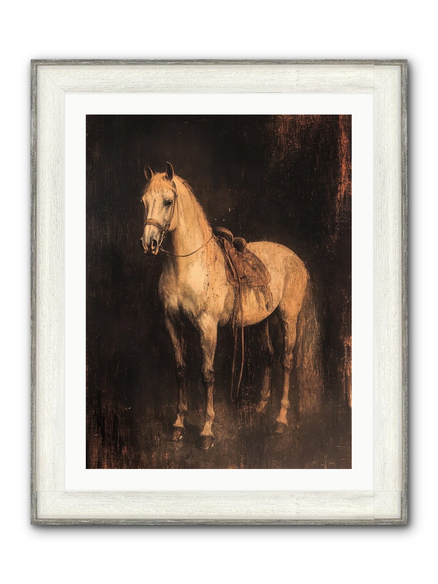 Iron Horse Ridge Framed Print - Driftwood White 24x32