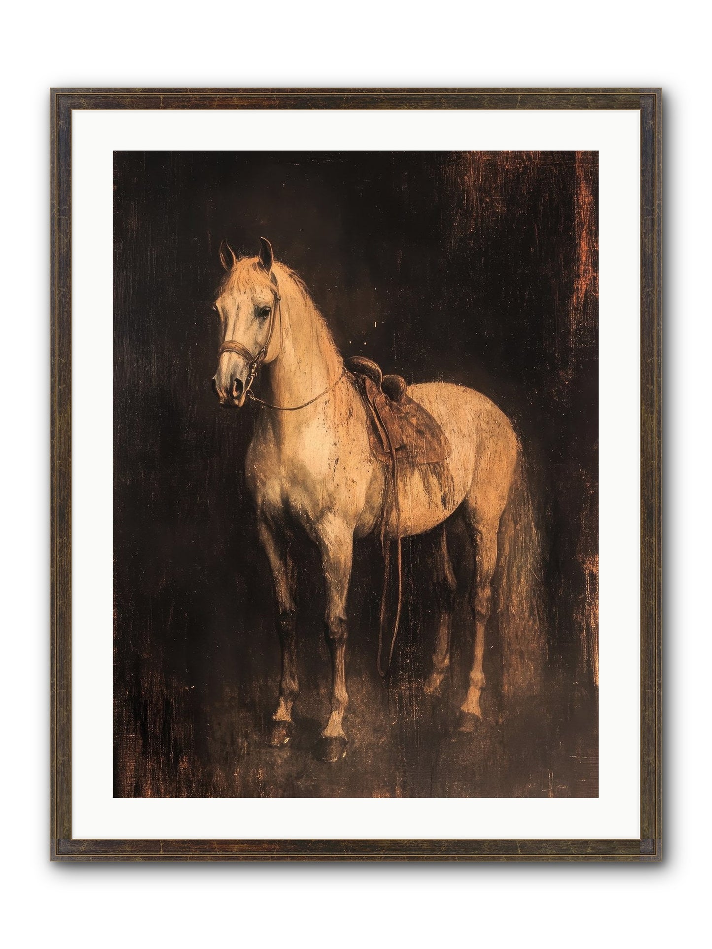 Iron Horse Ridge Framed Print - Slimwoods Black/Gold 24x32
