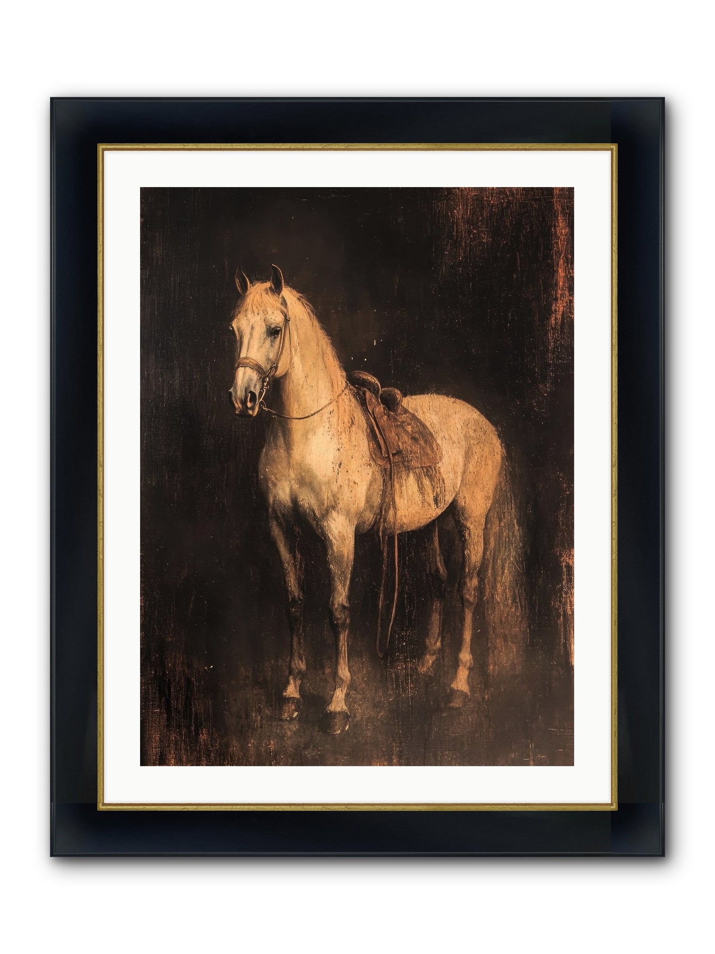 Iron Horse Ridge Framed Print - Wide Black w/Gold 24x32
