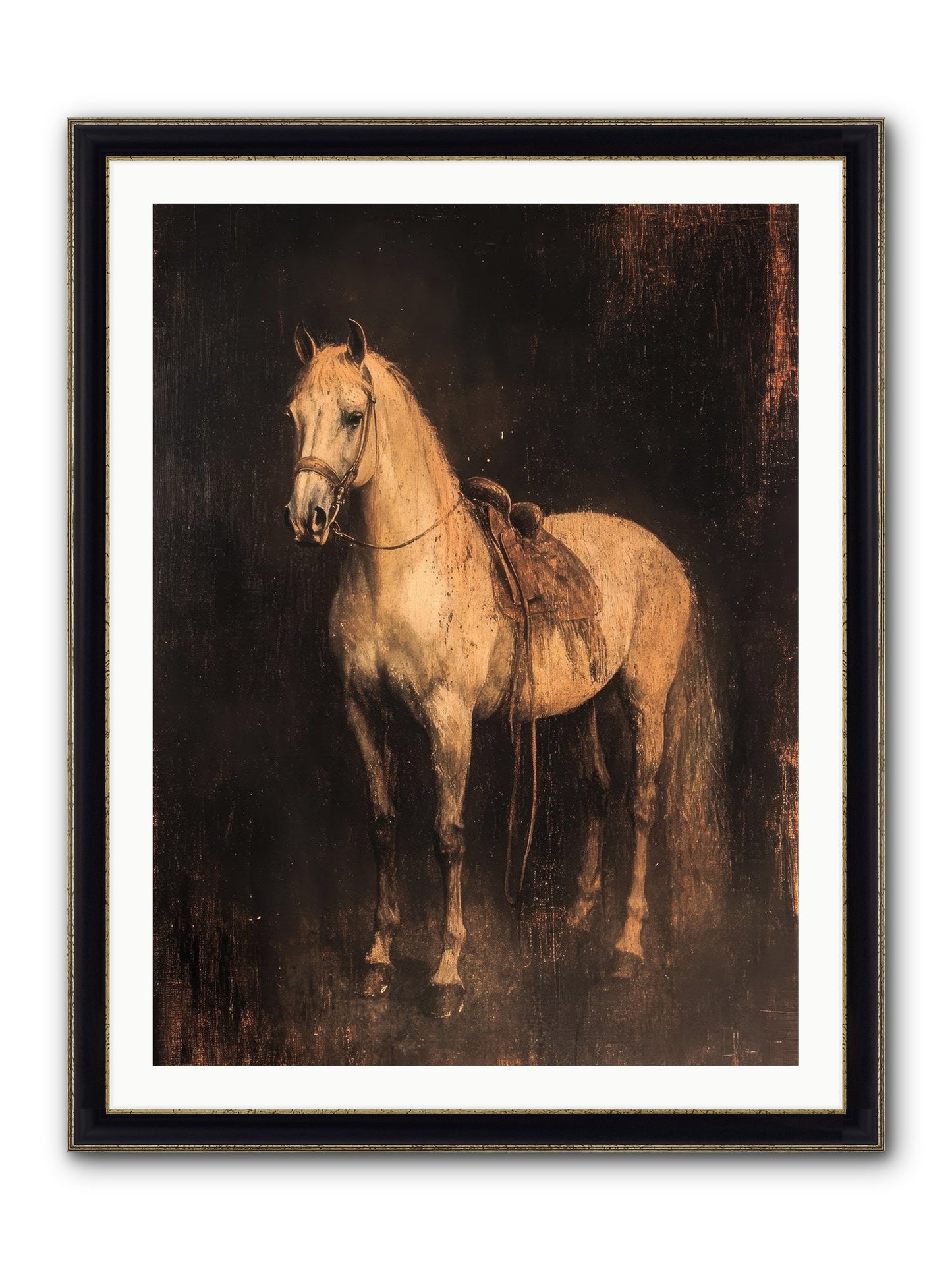 Iron Horse Ridge Framed Print - Black & Gold 30x40