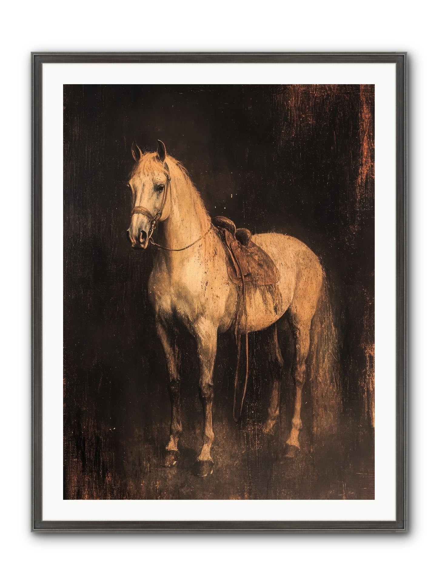 Iron Horse Ridge Framed Print - Slimwoods Black/Silver 30x40
