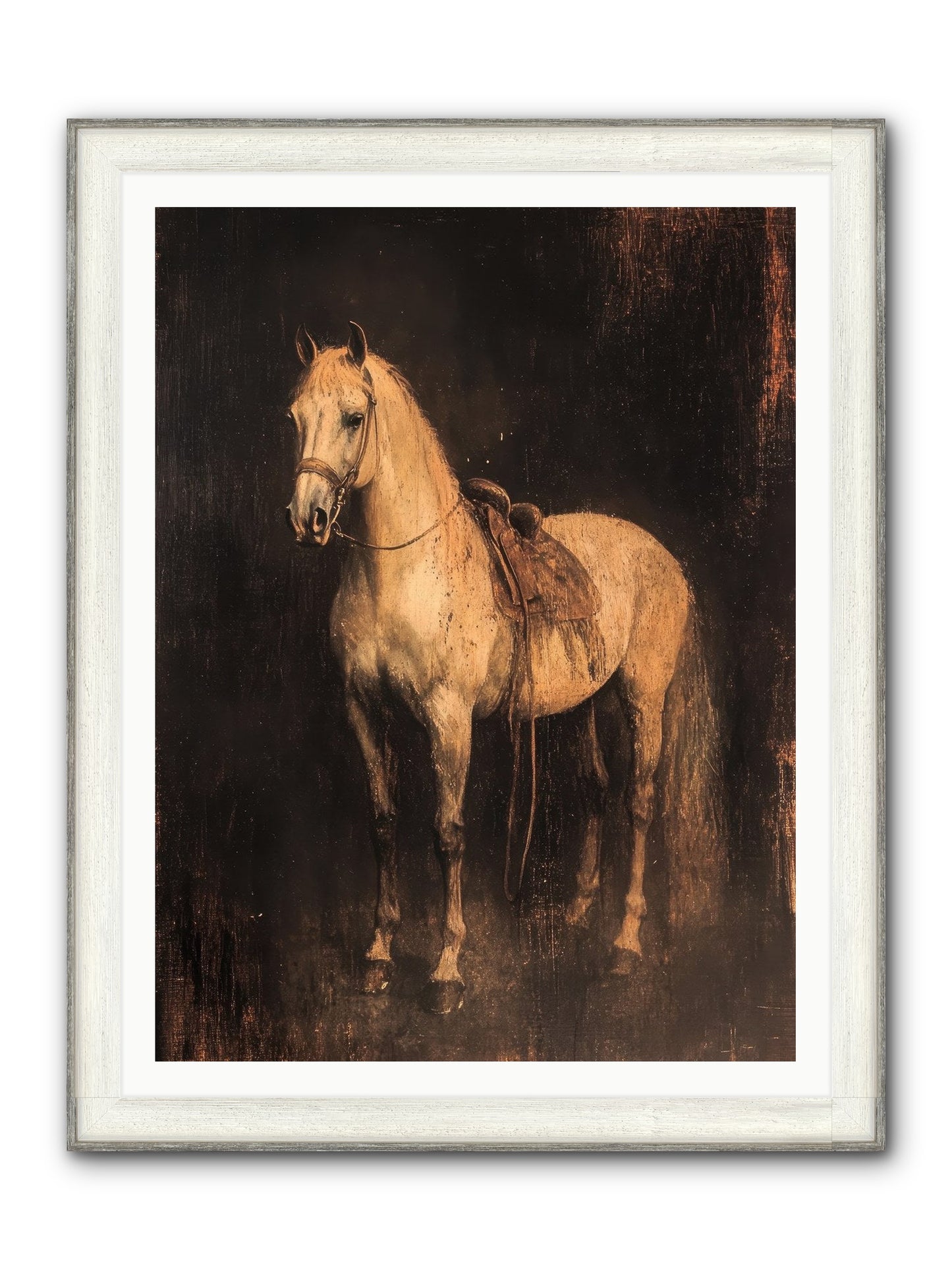 Iron Horse Ridge Framed Print - Driftwood White 36x48