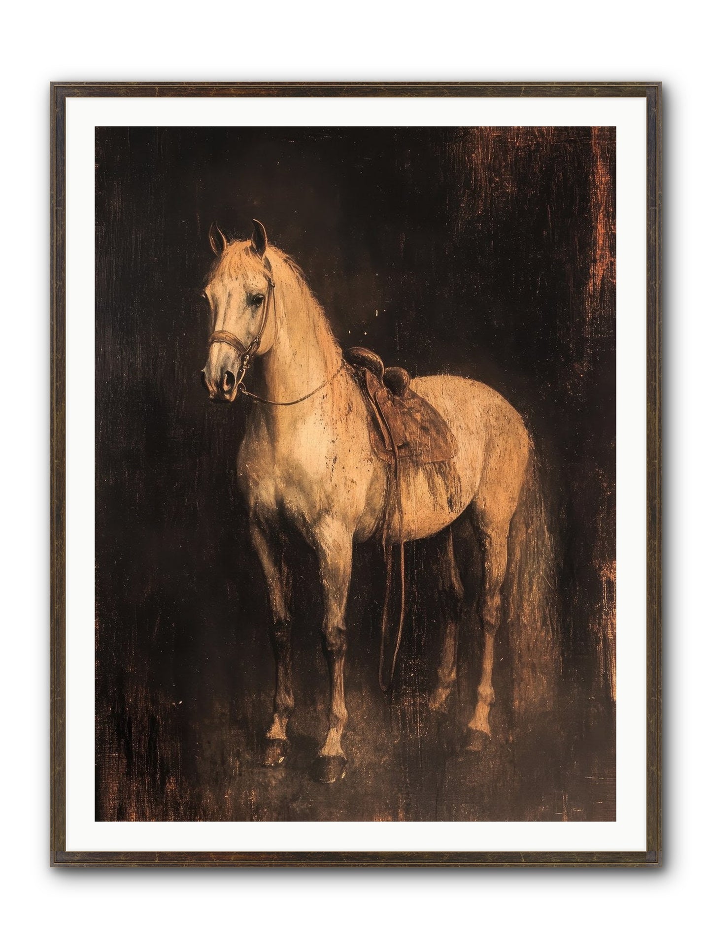 Iron Horse Ridge Framed Print - Slimwoods Black/Gold 36x48