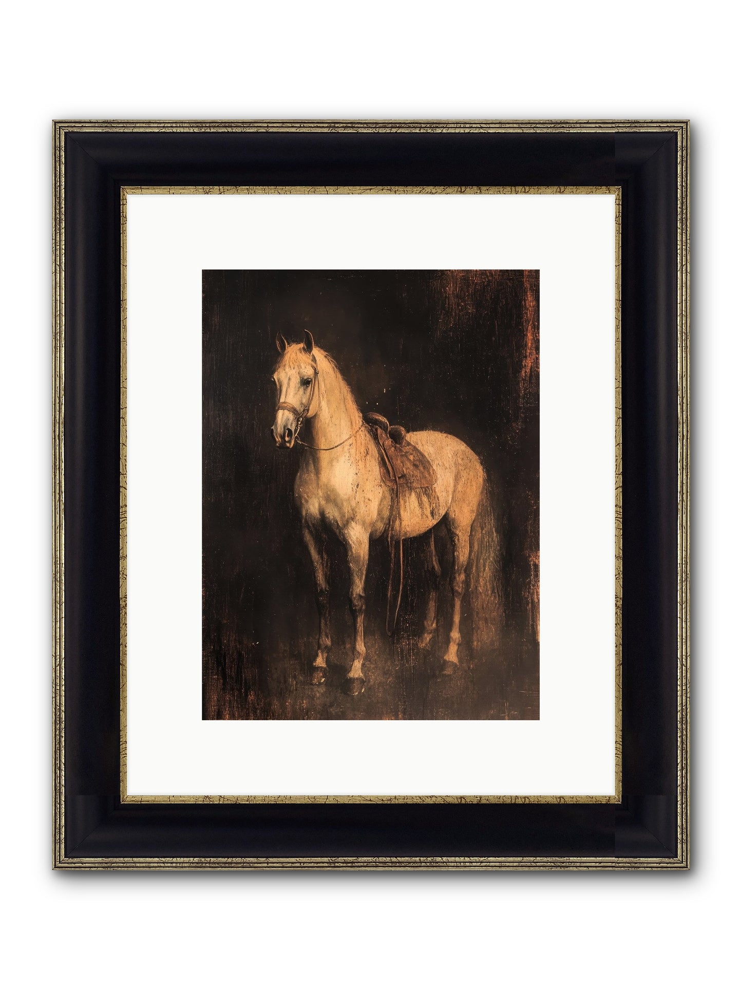Iron Horse Ridge Framed Print - Black & Gold 9x12
