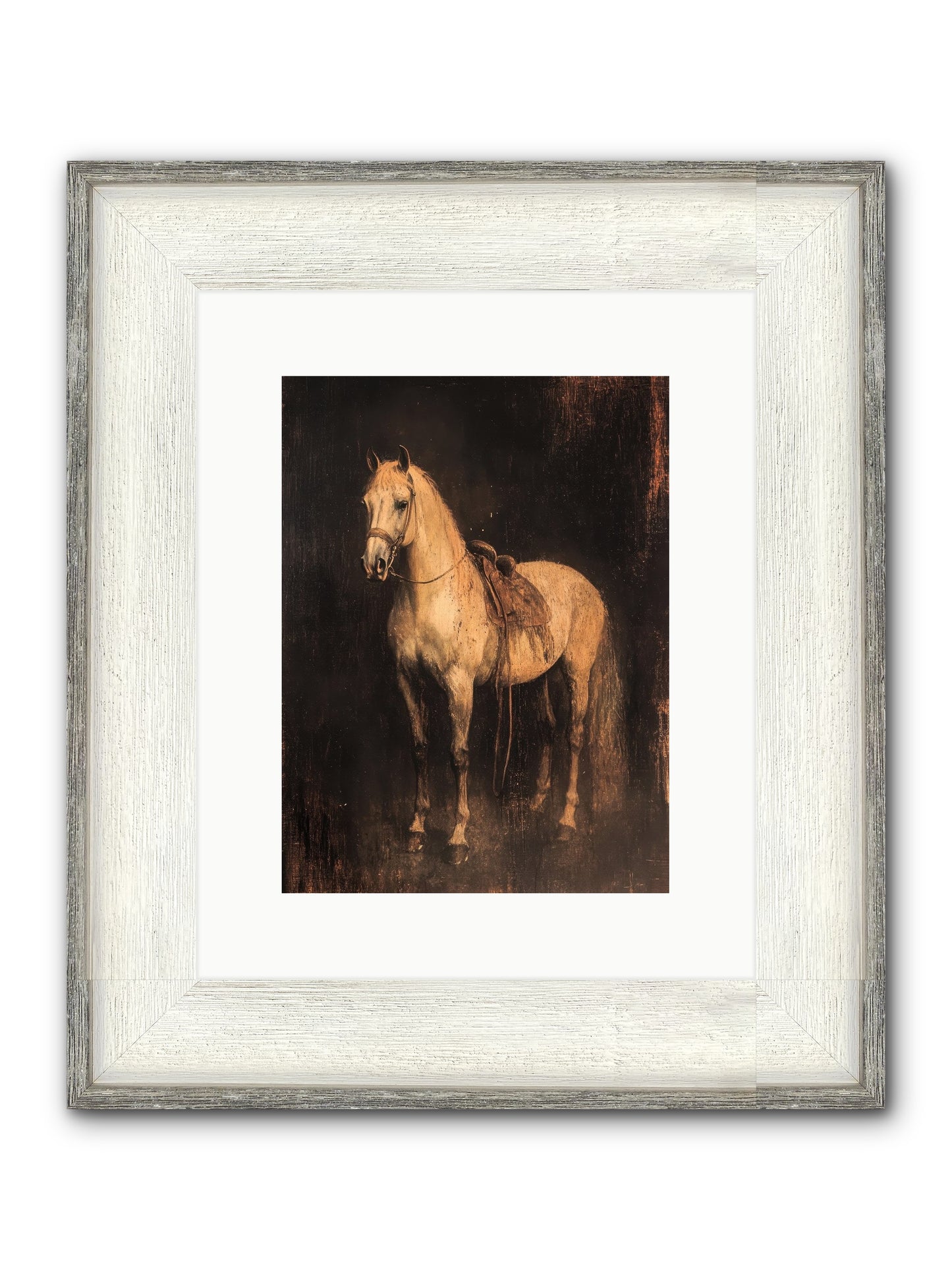 Iron Horse Ridge Framed Print - Driftwood White 9x12