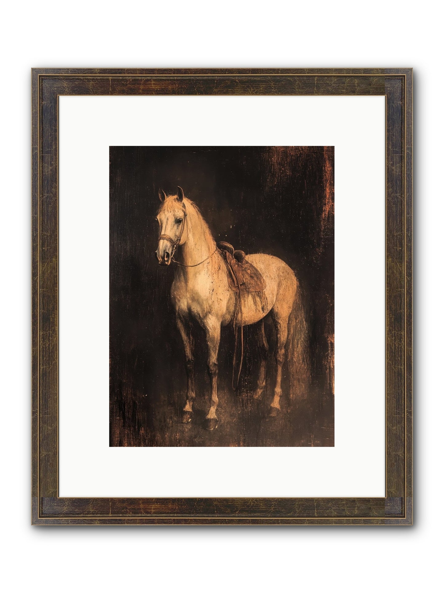 Iron Horse Ridge Framed Print - Slimwoods Black/Gold 9x12