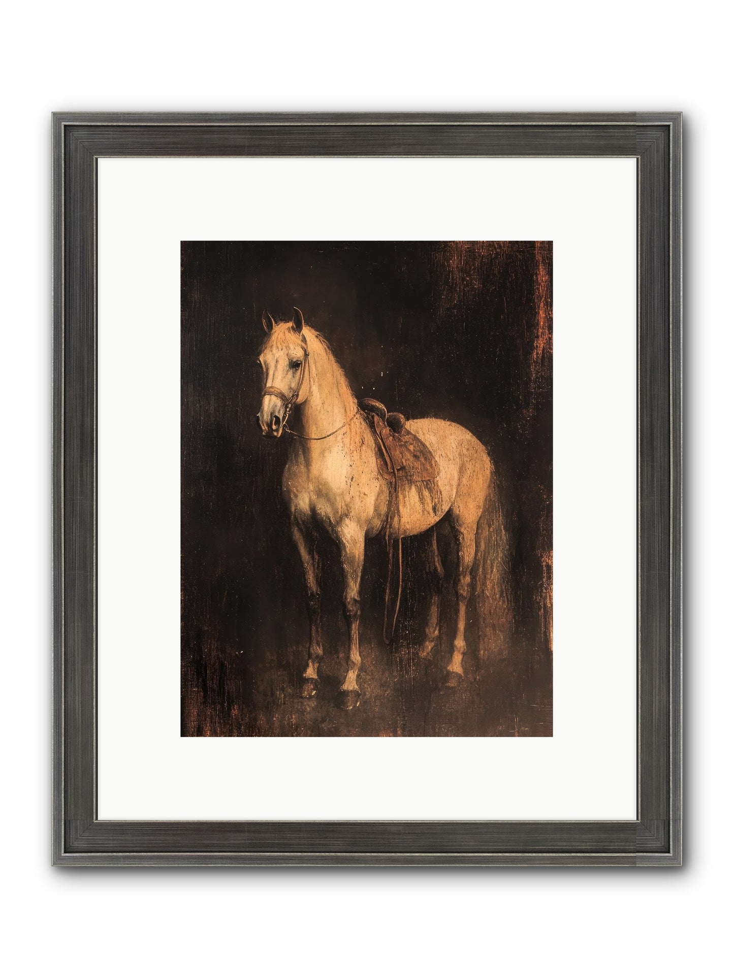 Iron Horse Ridge Framed Print - Slimwoods Black/Silver 9x12