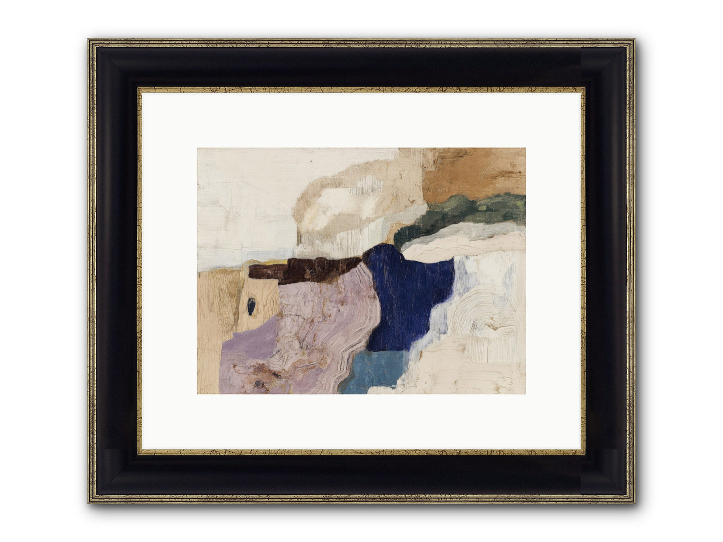 Ironbark Divide Framed Print - Black & Gold 12x9