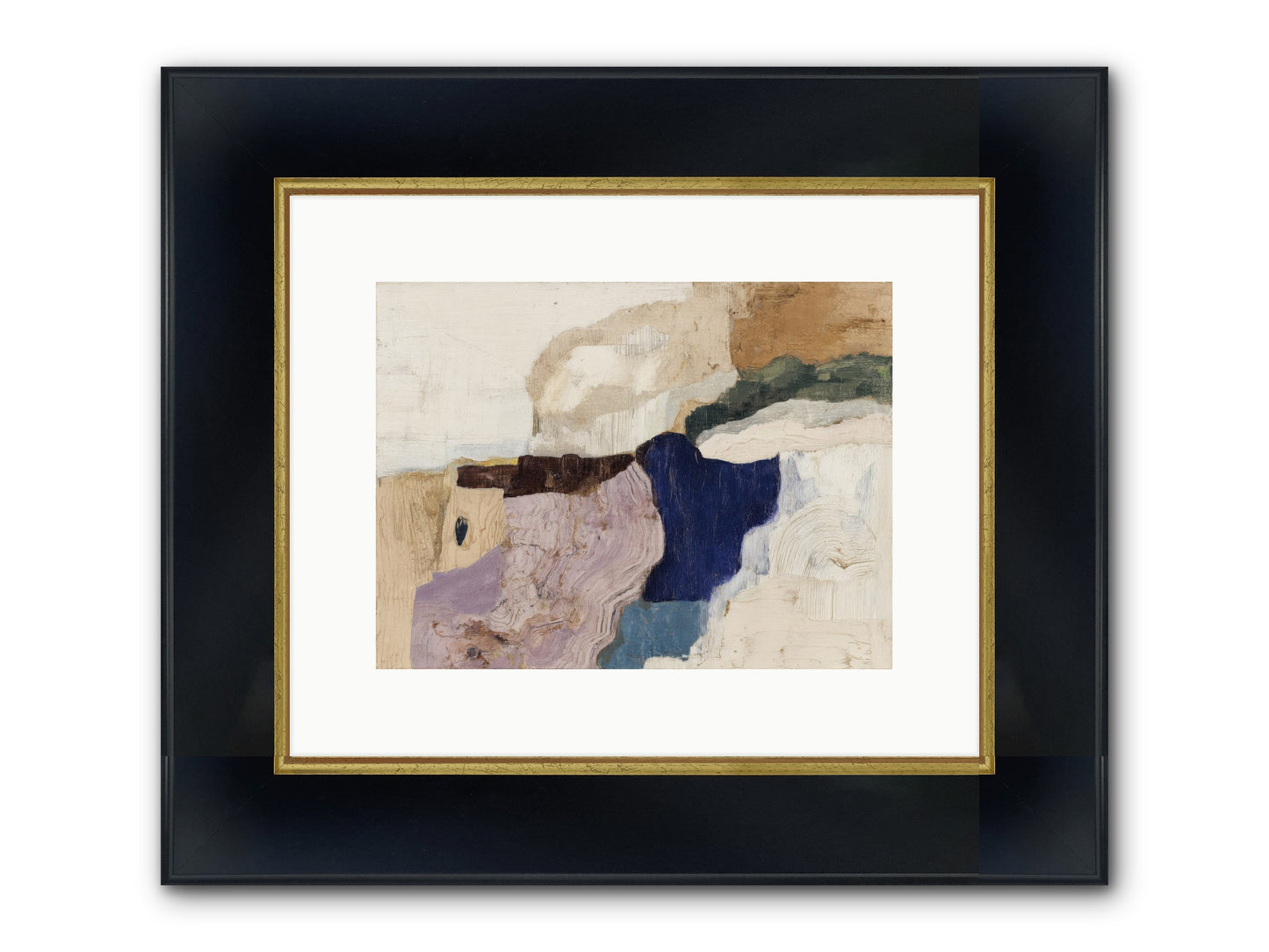 Ironbark Divide Framed Print - Wide Black w/Gold 12x9