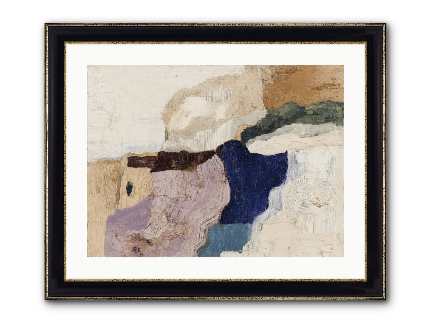 Ironbark Divide Framed Print - Black & Gold 24x18