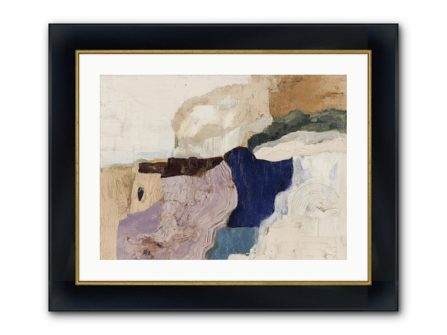 Ironbark Divide Framed Print - Wide Black w/Gold 24x18