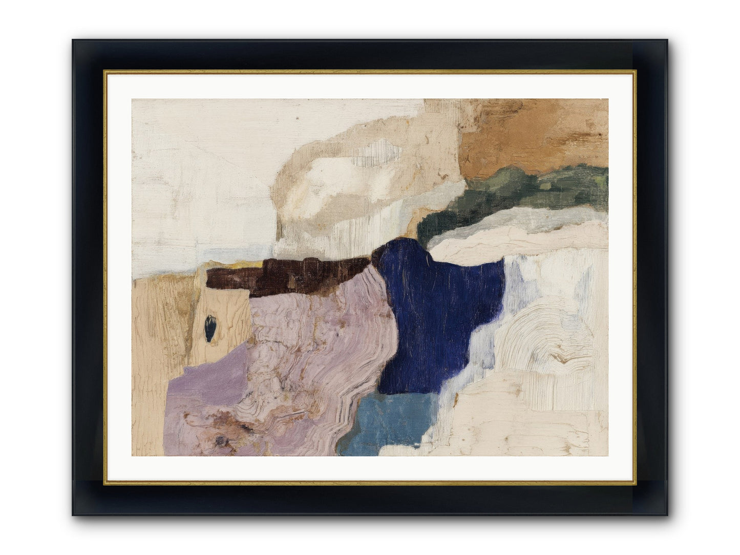 Ironbark Divide Framed Print - Wide Black w/Gold 40x30