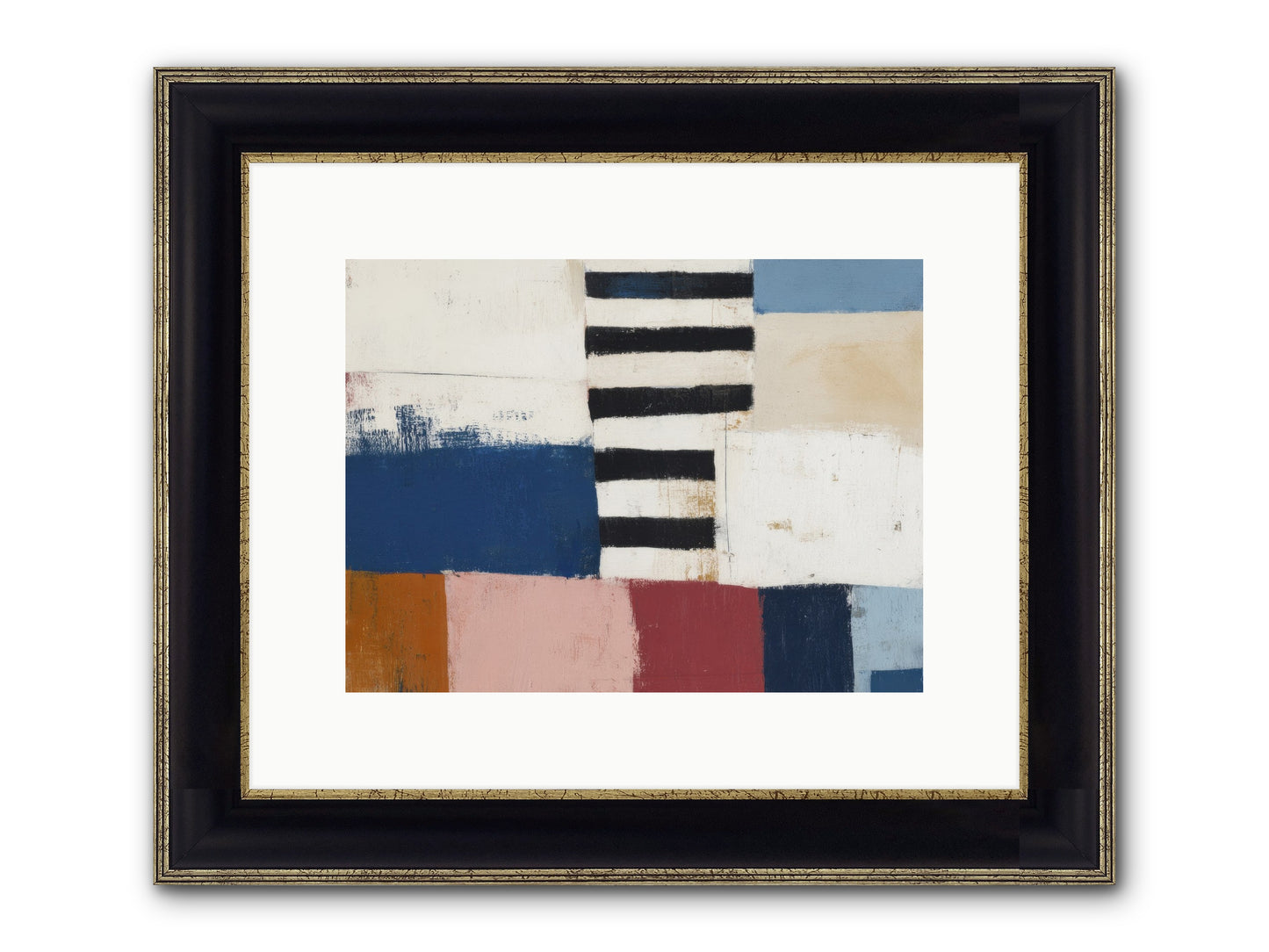 Islet Framed Print - Black & Gold 12x9