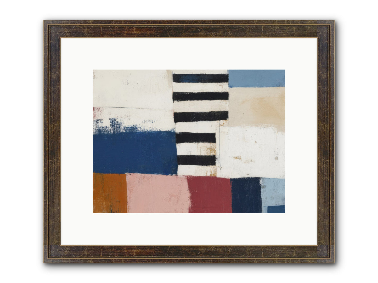 Islet Framed Print - Slimwoods Black/Gold 12x9