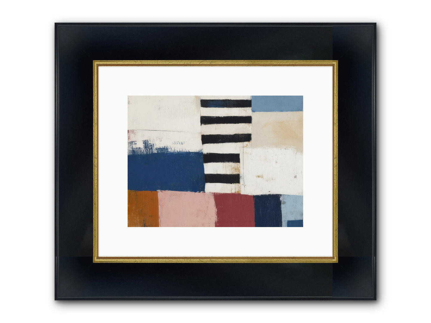 Islet Framed Print - Wide Black w/Gold 12x9