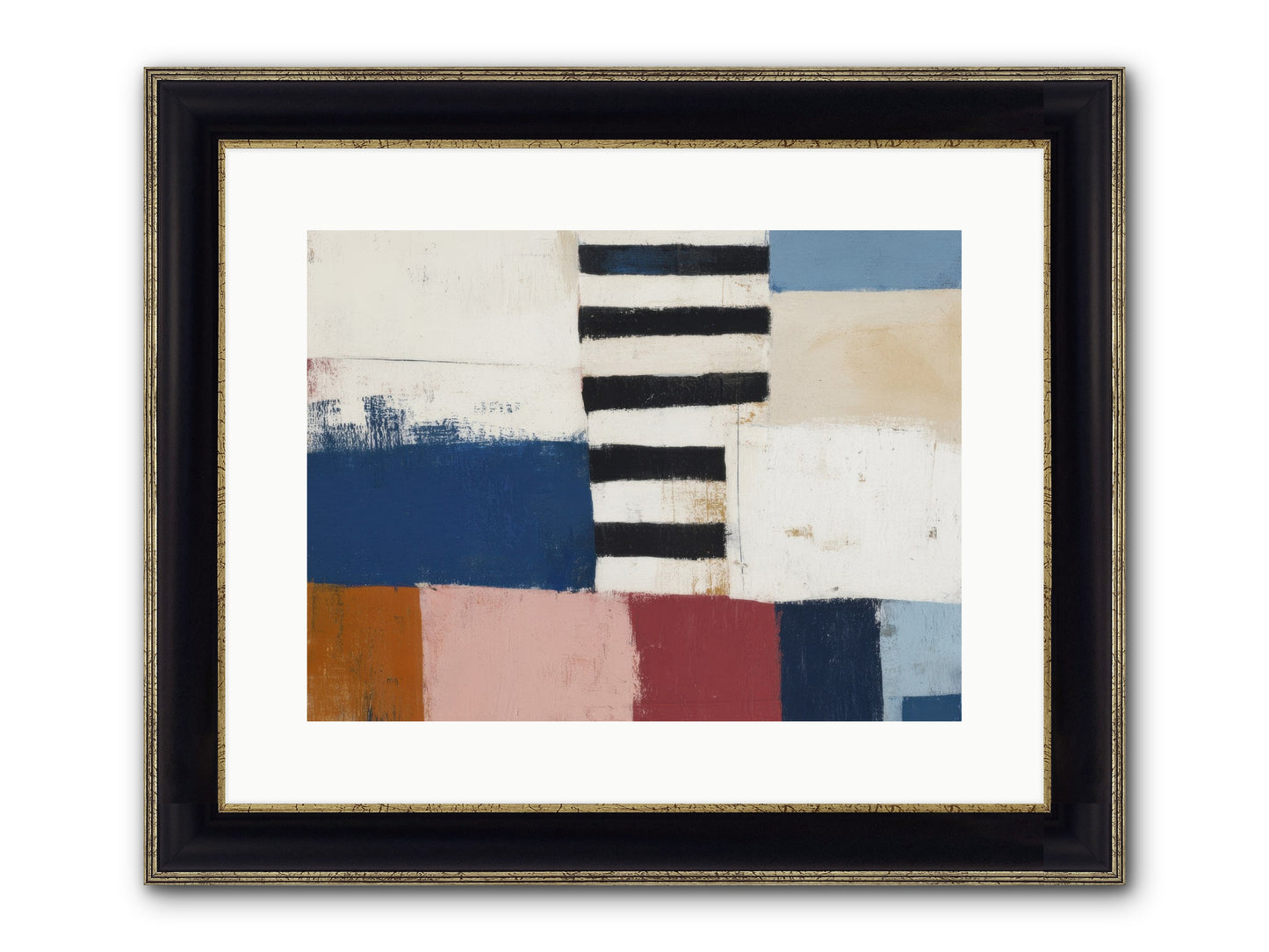 Islet Framed Print - Black & Gold 16x12
