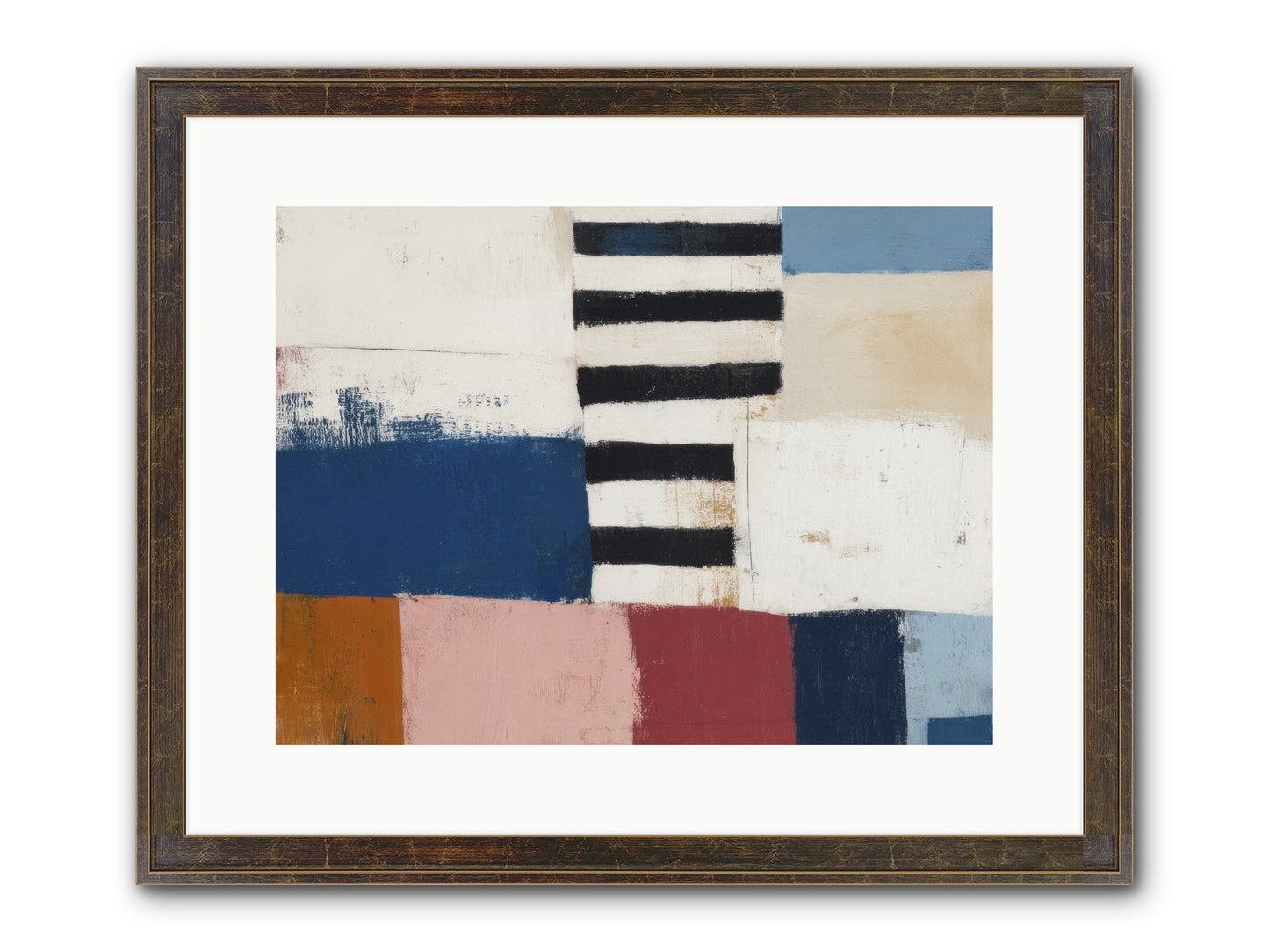Islet Framed Print - Slimwoods Black/Gold 16x12