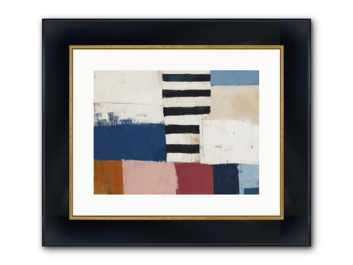 Islet Framed Print - Wide Black w/Gold 16x12