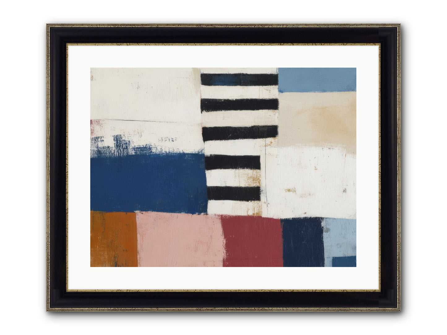 Islet Framed Print - Black & Gold 24x18
