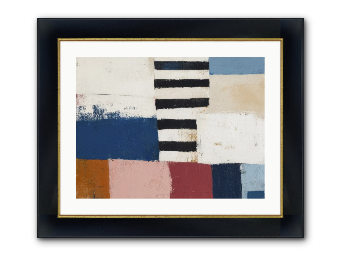 Islet Framed Print - Wide Black w/Gold 24x18