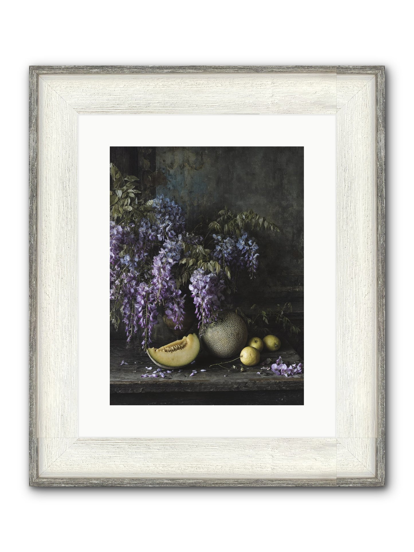 Isolde Framed Print - Driftwood White 12x16