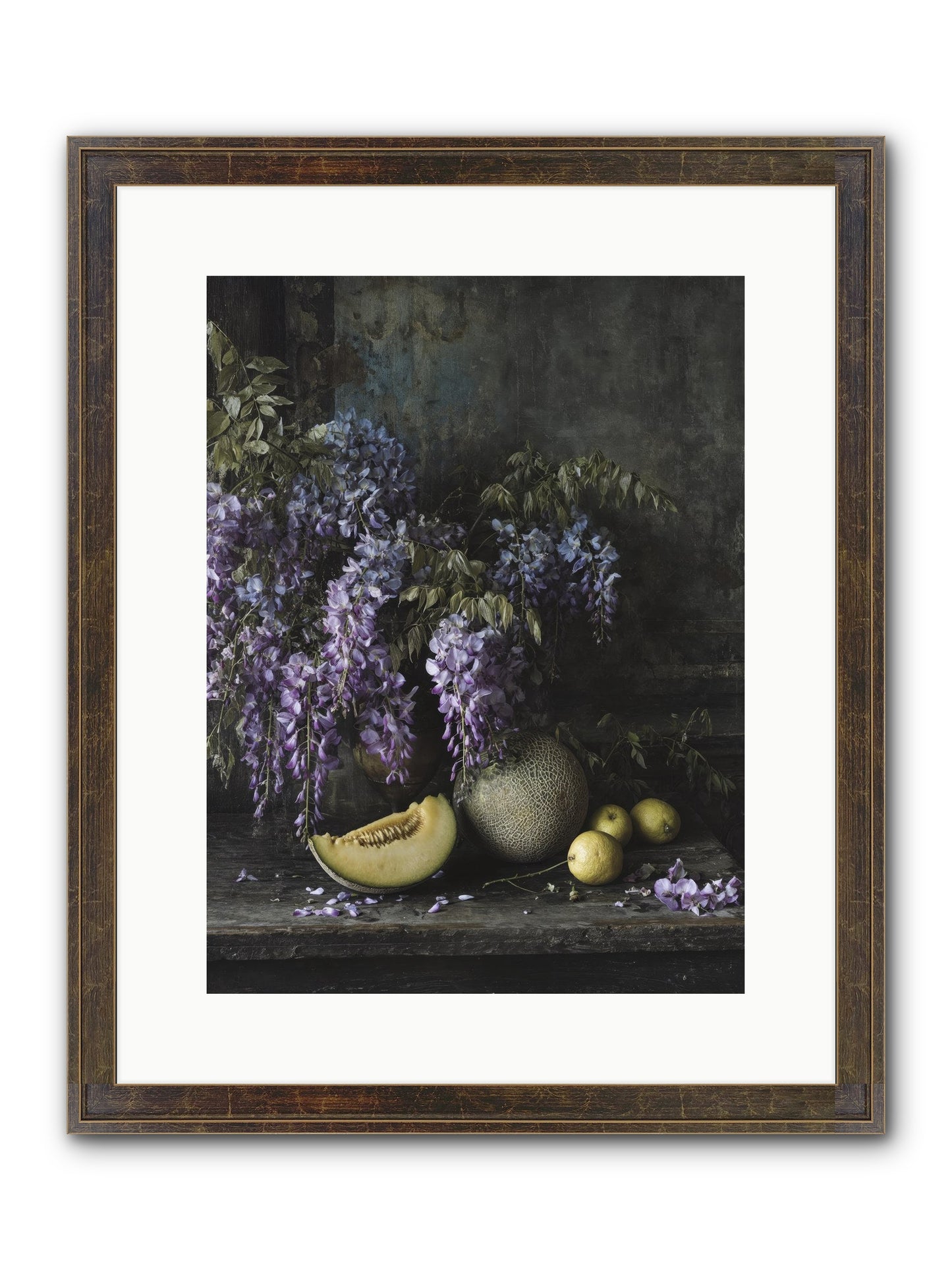 Isolde Framed Print - Slimwoods Black/Gold 12x16