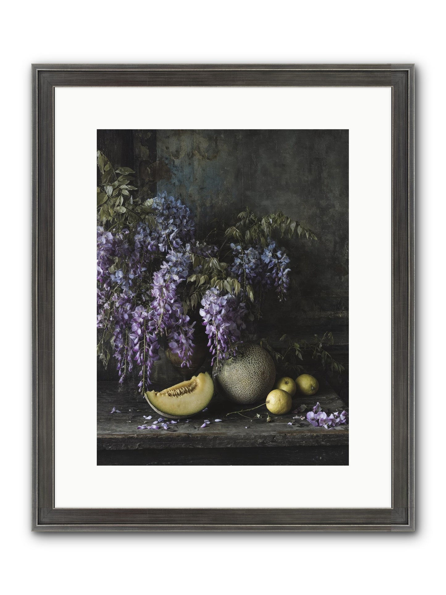 Isolde Framed Print - Slimwoods Black/Silver 12x16