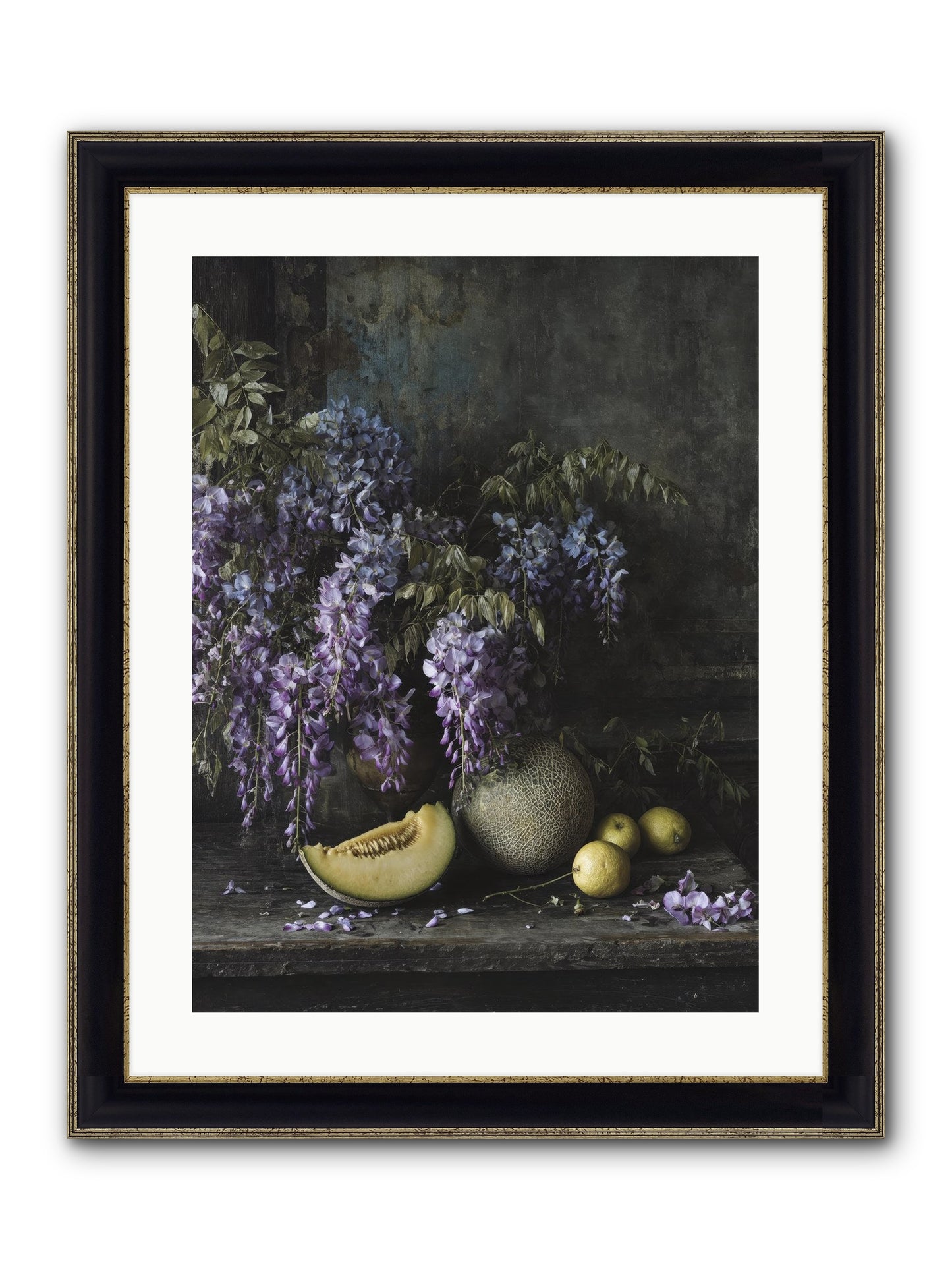 Isolde Framed Print - Black & Gold 18x24