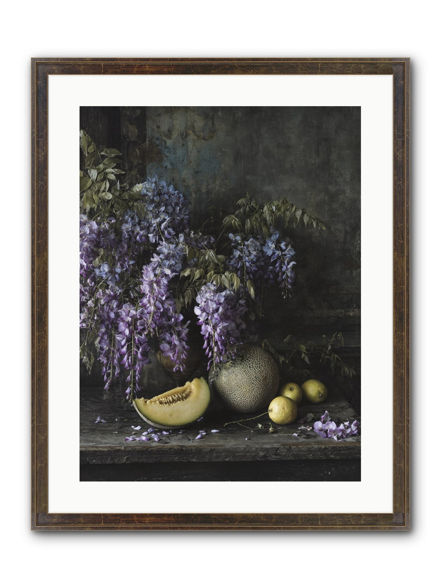 Isolde Framed Print - Slimwoods Black/Gold 18x24