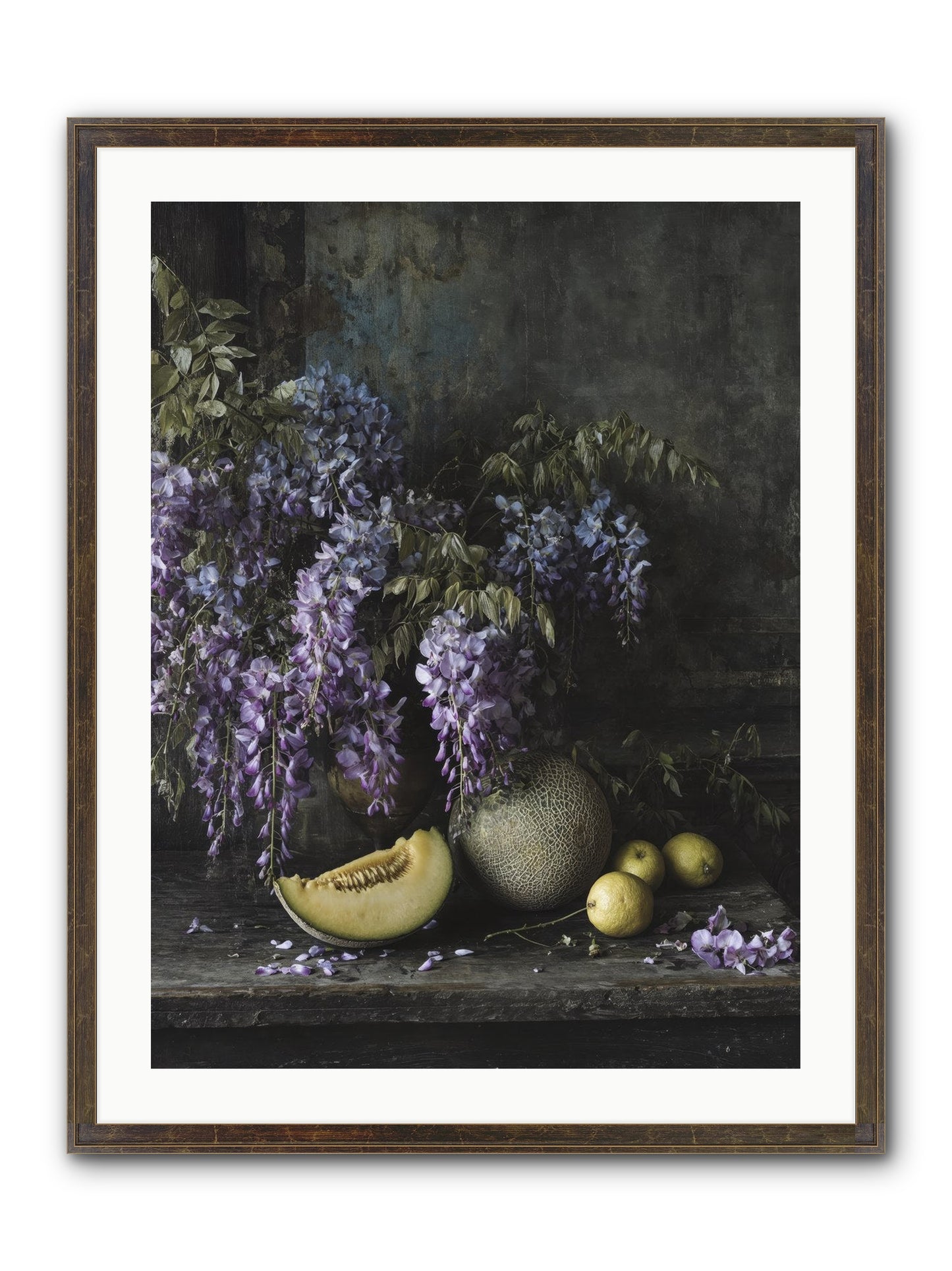 Isolde Framed Print - Slimwoods Black/Gold 24x32