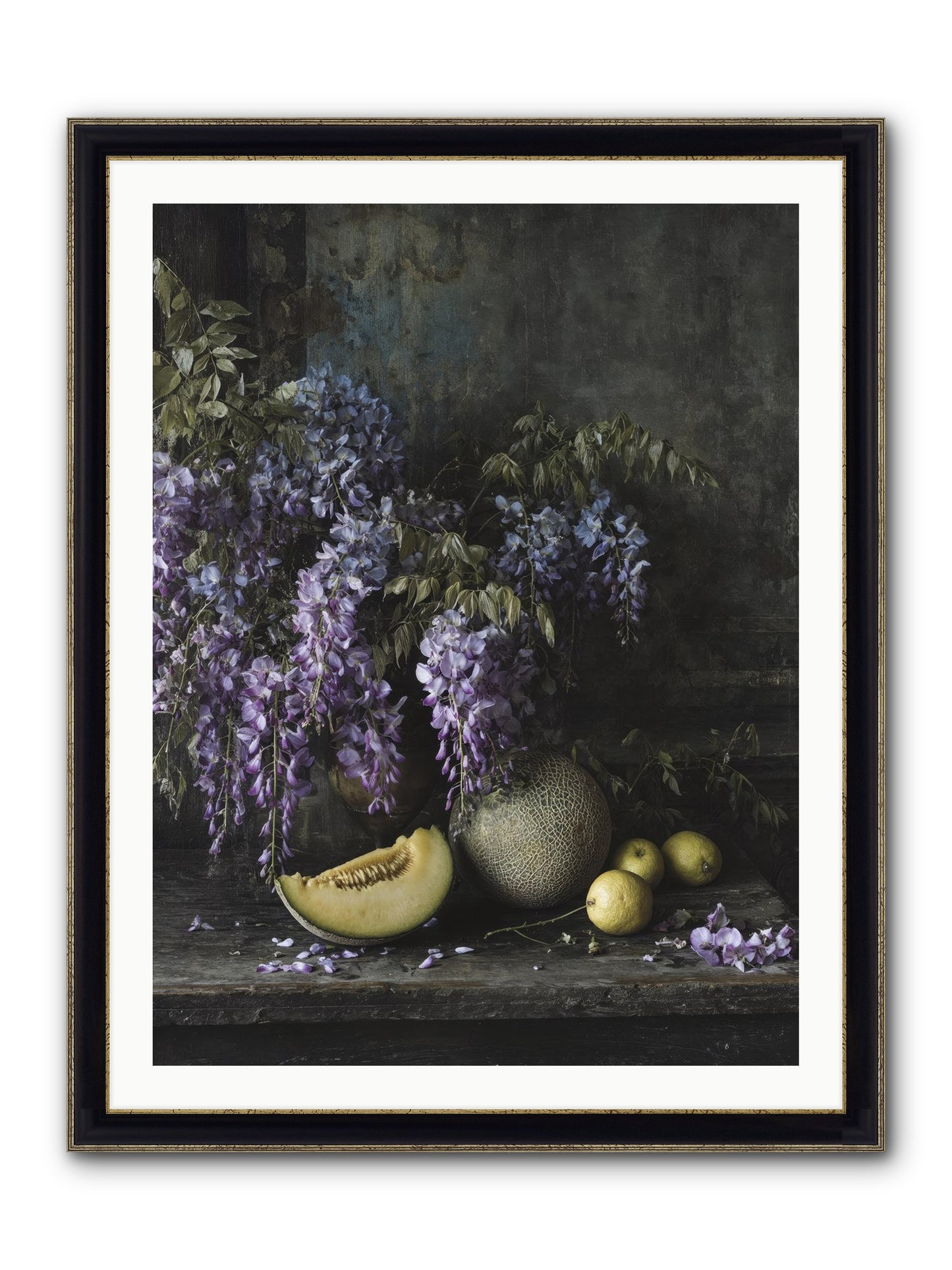 Isolde Framed Print - Black & Gold 30x40