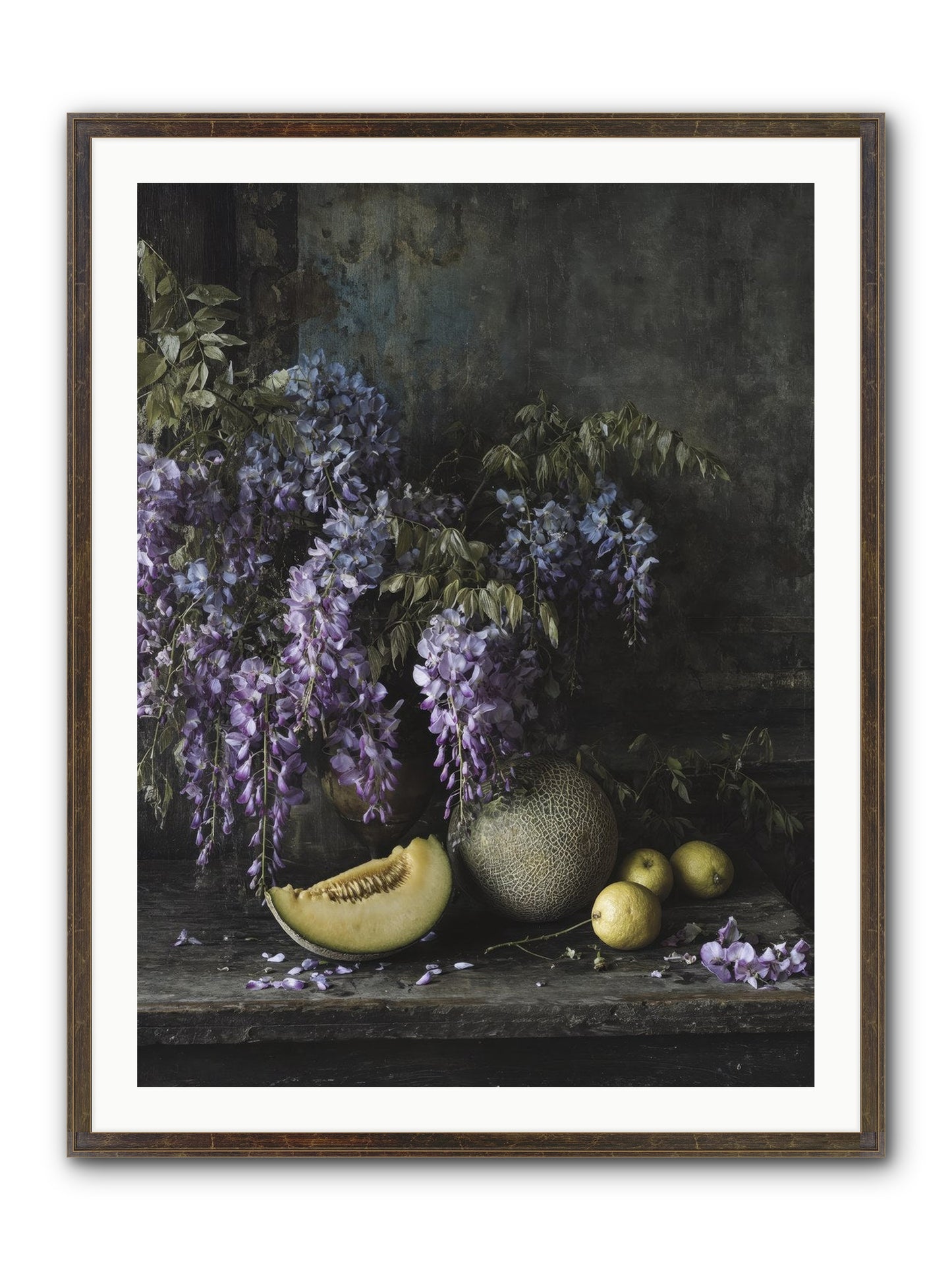 Isolde Framed Print - Slimwoods Black/Gold 30x40