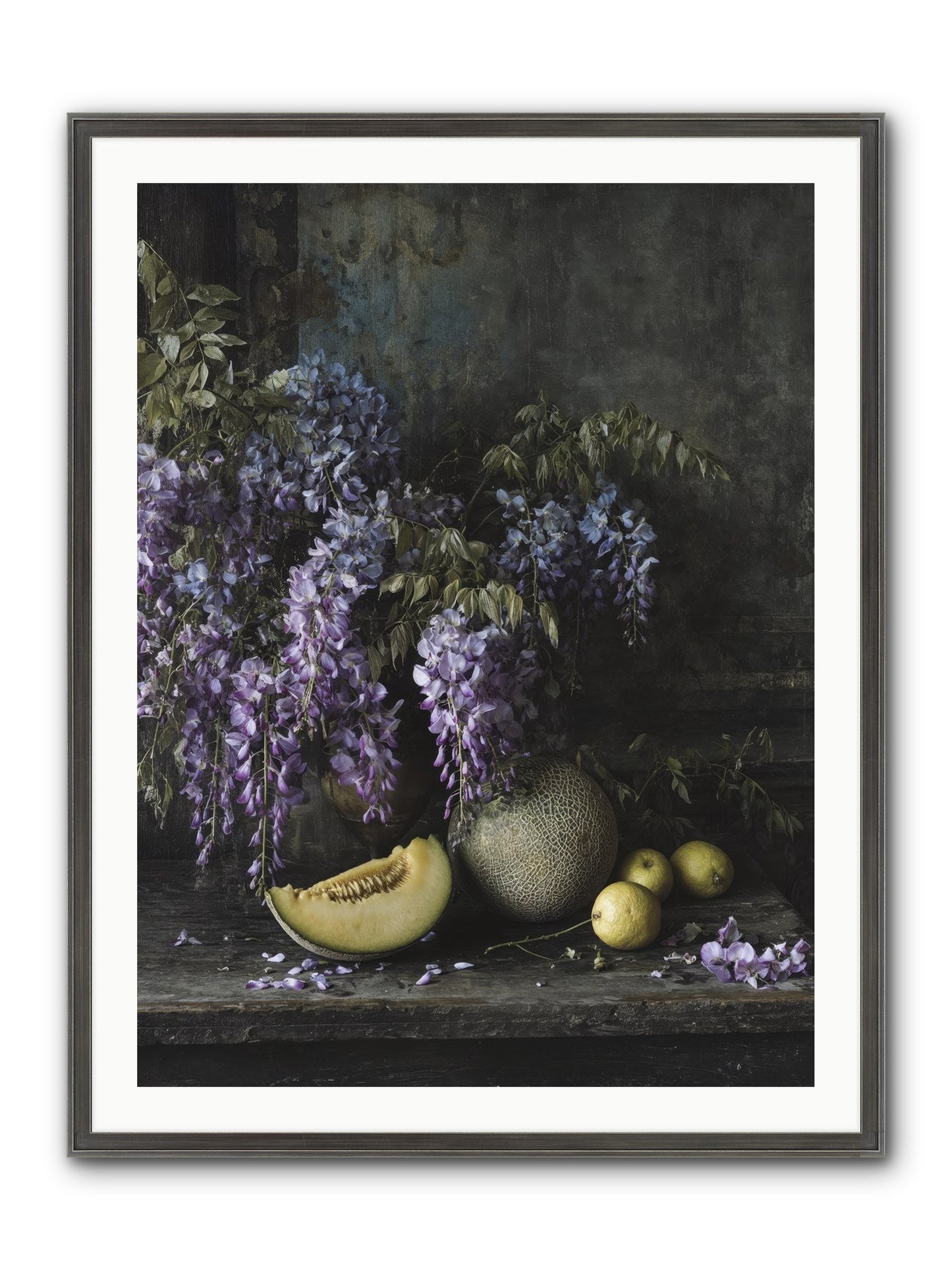 Isolde Framed Print - Slimwoods Black/Silver 30x40