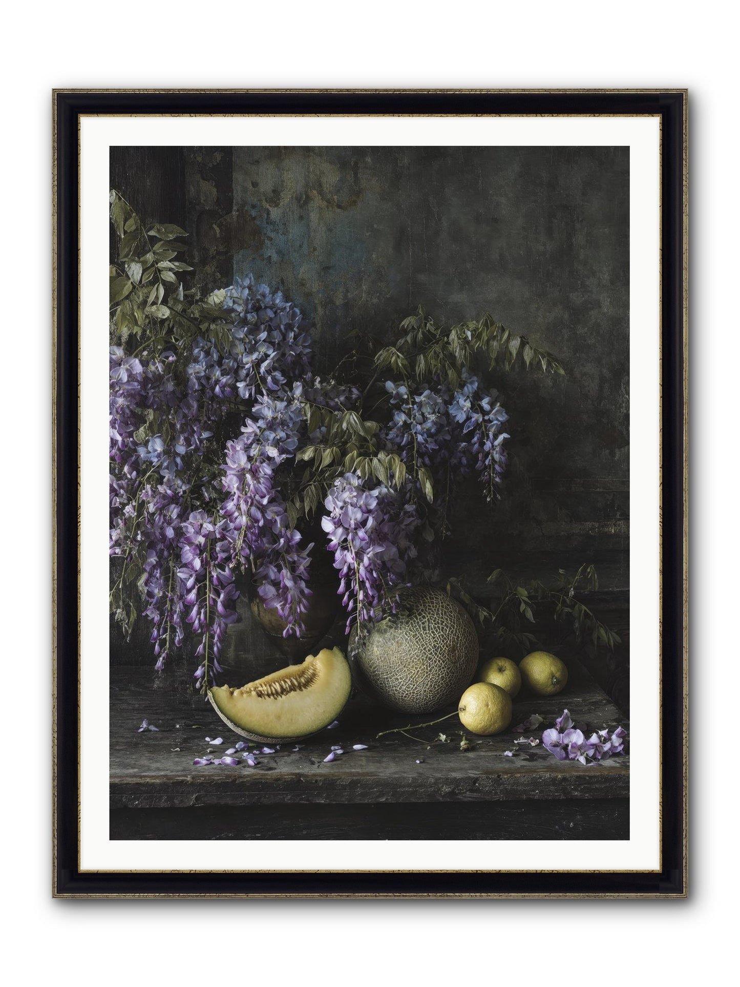 Isolde Framed Print - Black & Gold 36x48