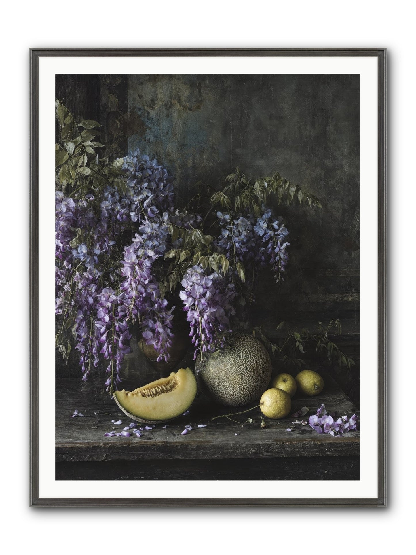Isolde Framed Print - Slimwoods Black/Silver 36x48