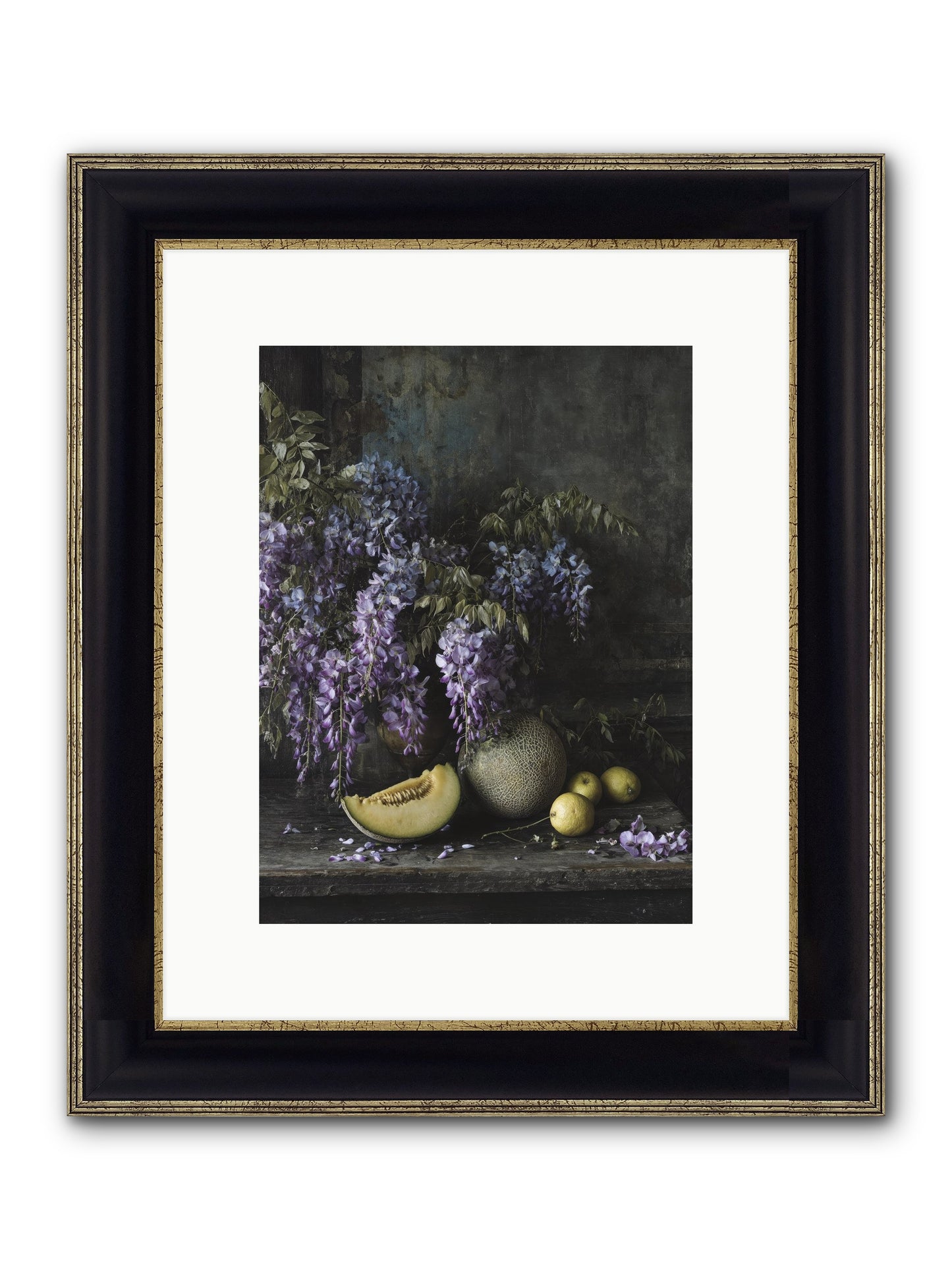 Isolde Framed Print - Black & Gold 9x12