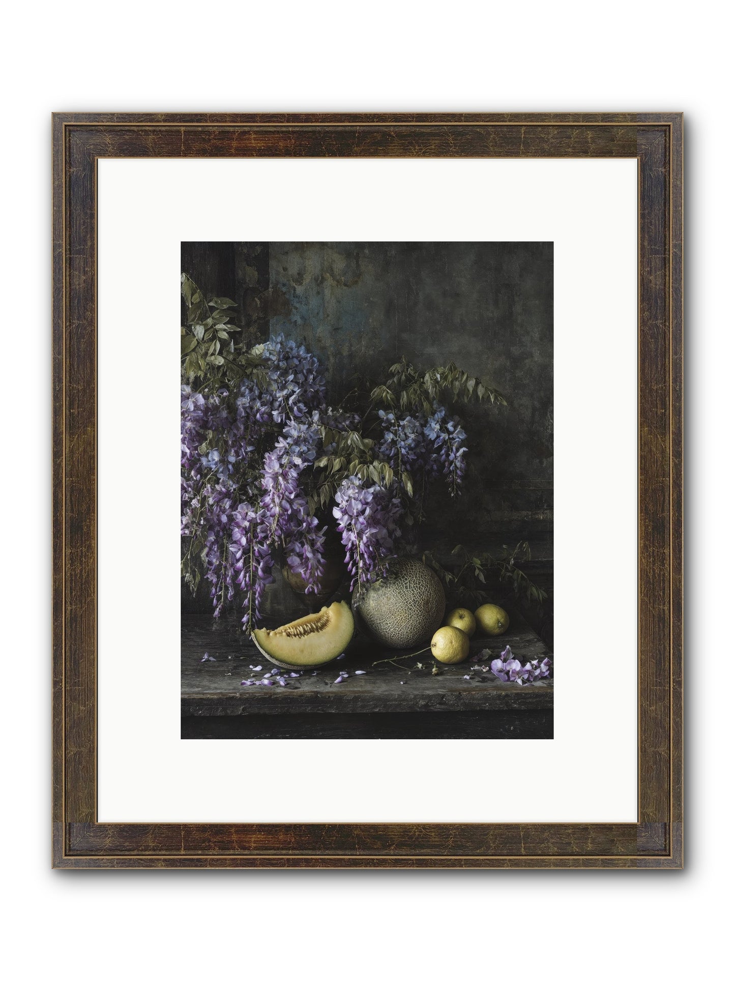 Isolde Framed Print - Slimwoods Black/Gold 9x12