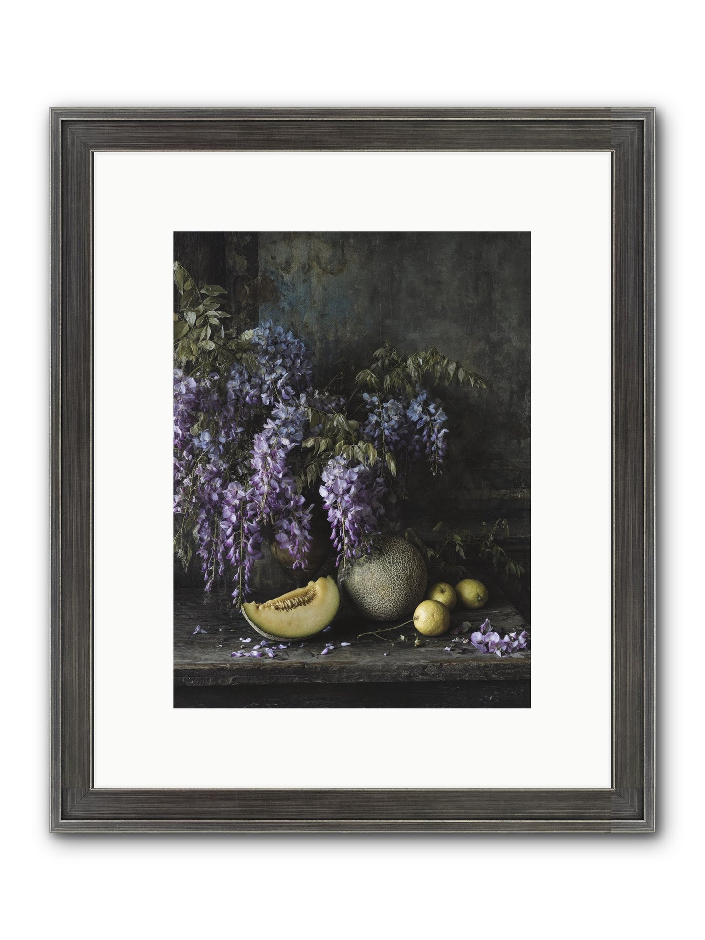 Isolde Framed Print - Slimwoods Black/Silver 9x12