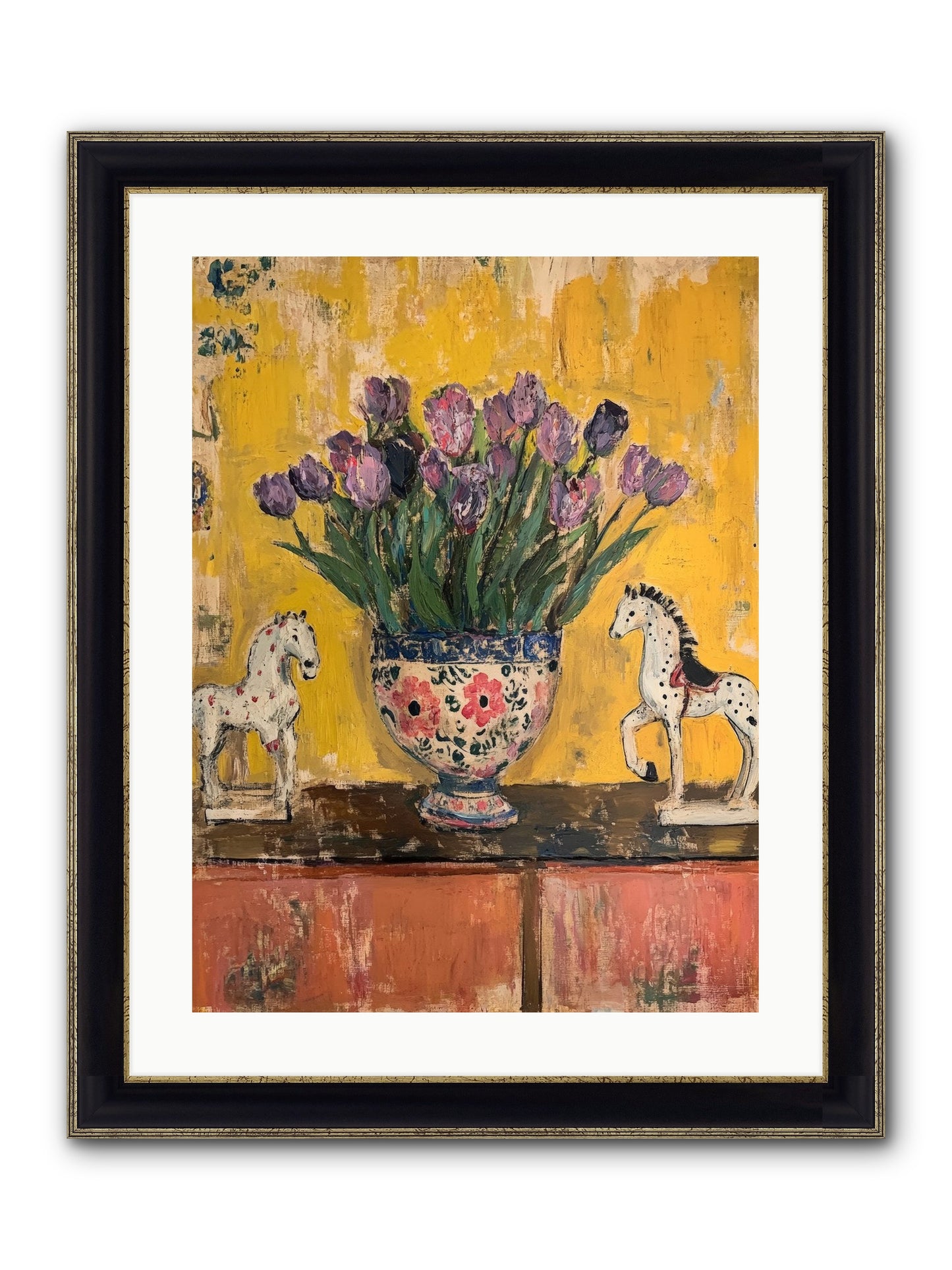 Ivy House Framed Print - Black & Gold 18x24
